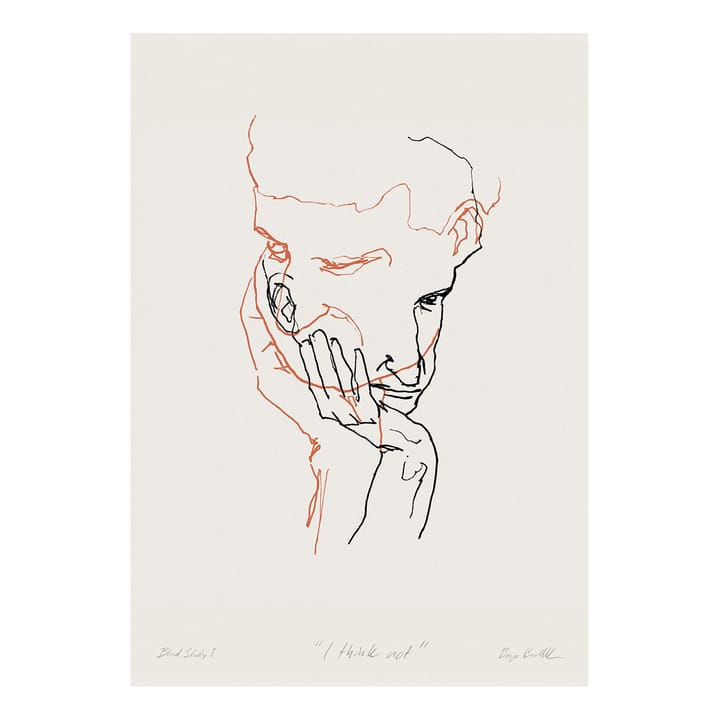 Lámina I Think Not 02 (rojo)  - 50x70 cm - Paper Collective