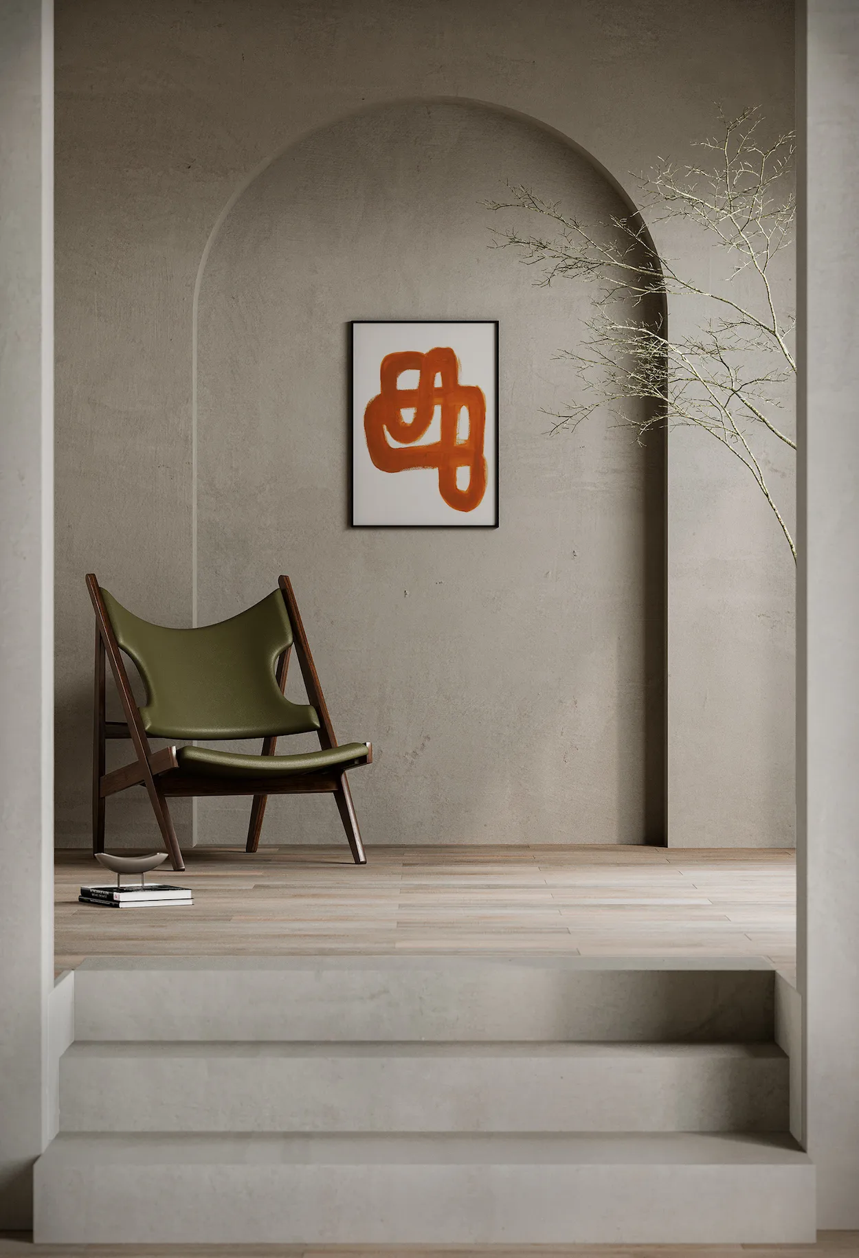 Lámina Orange Brush, 50x70 cm Paper Collective