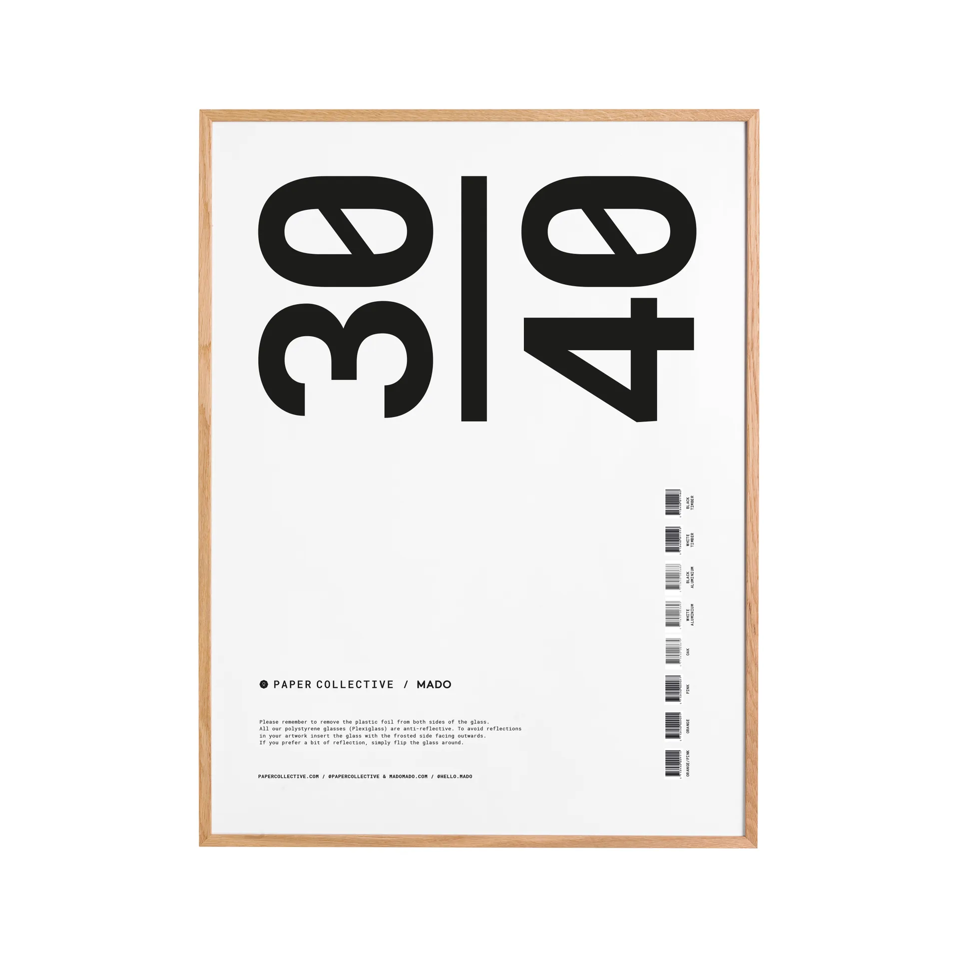 Marco Paper Collective plexiglás-roble, 30x40 cm Paper Collective