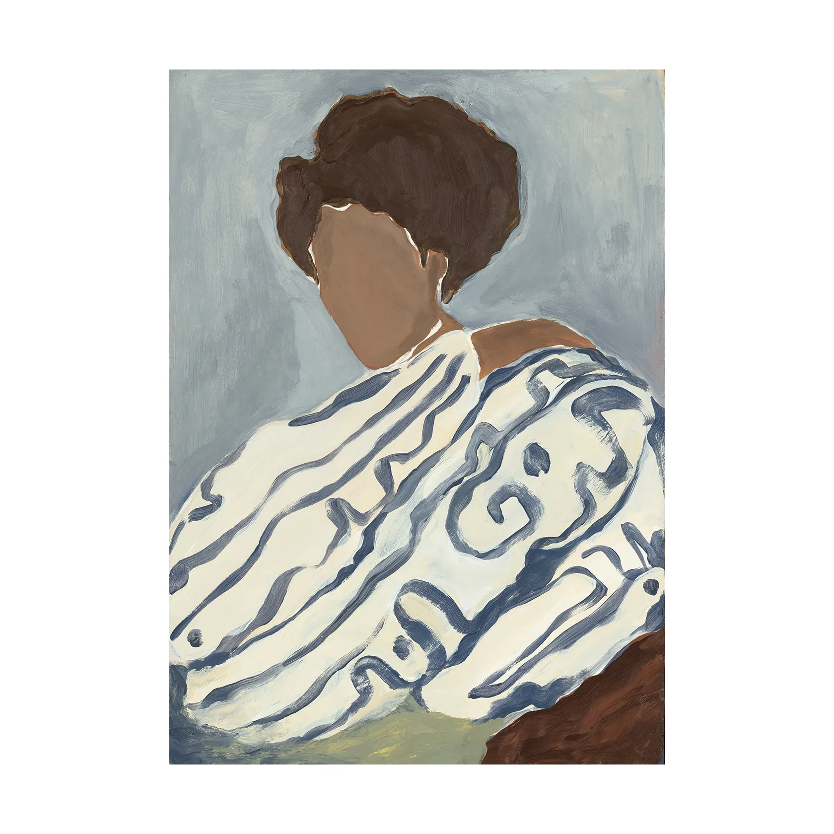 Póster Blue Curls, 50x70 cm Paper Collective