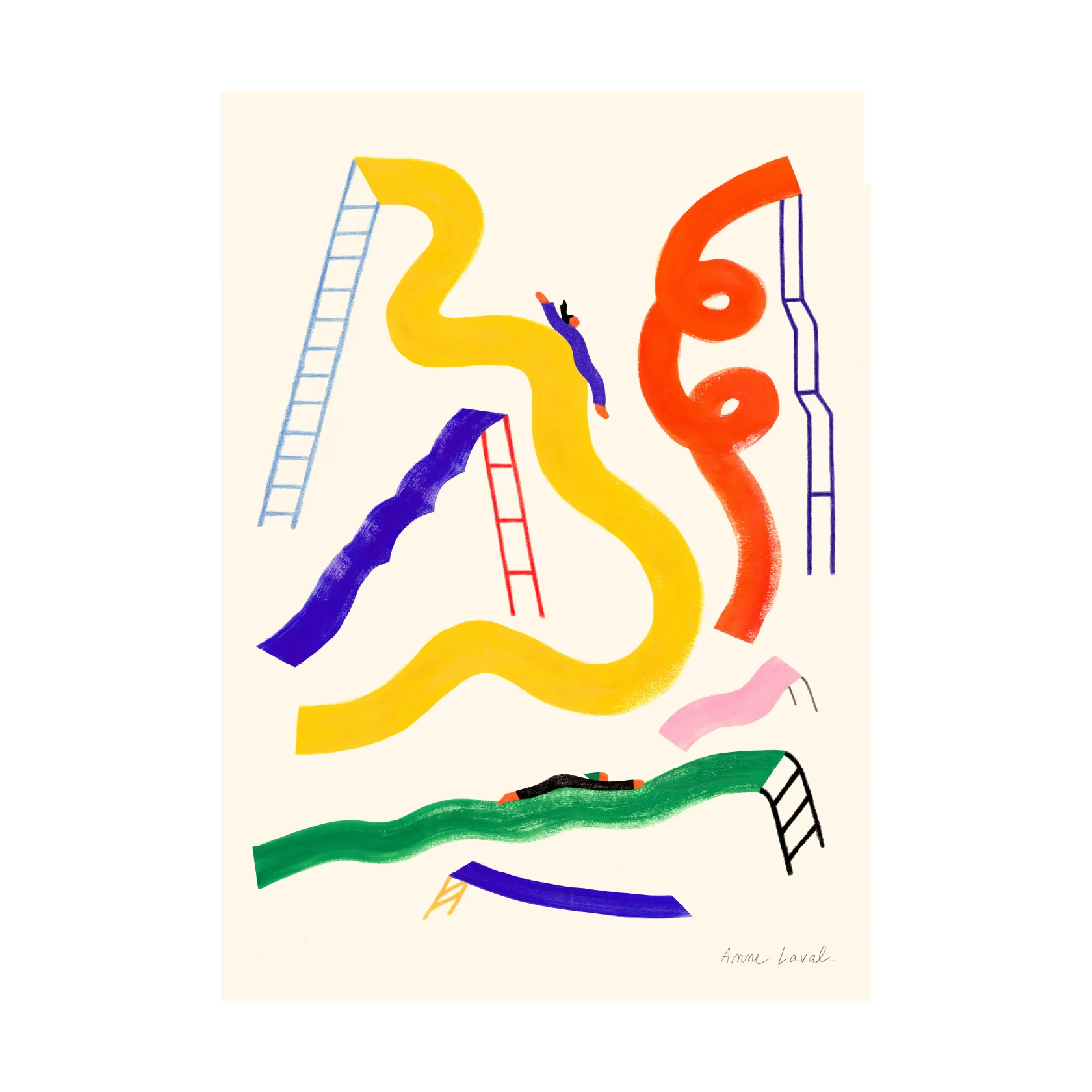 Póster Glisser, 50x70 cm Paper Collective