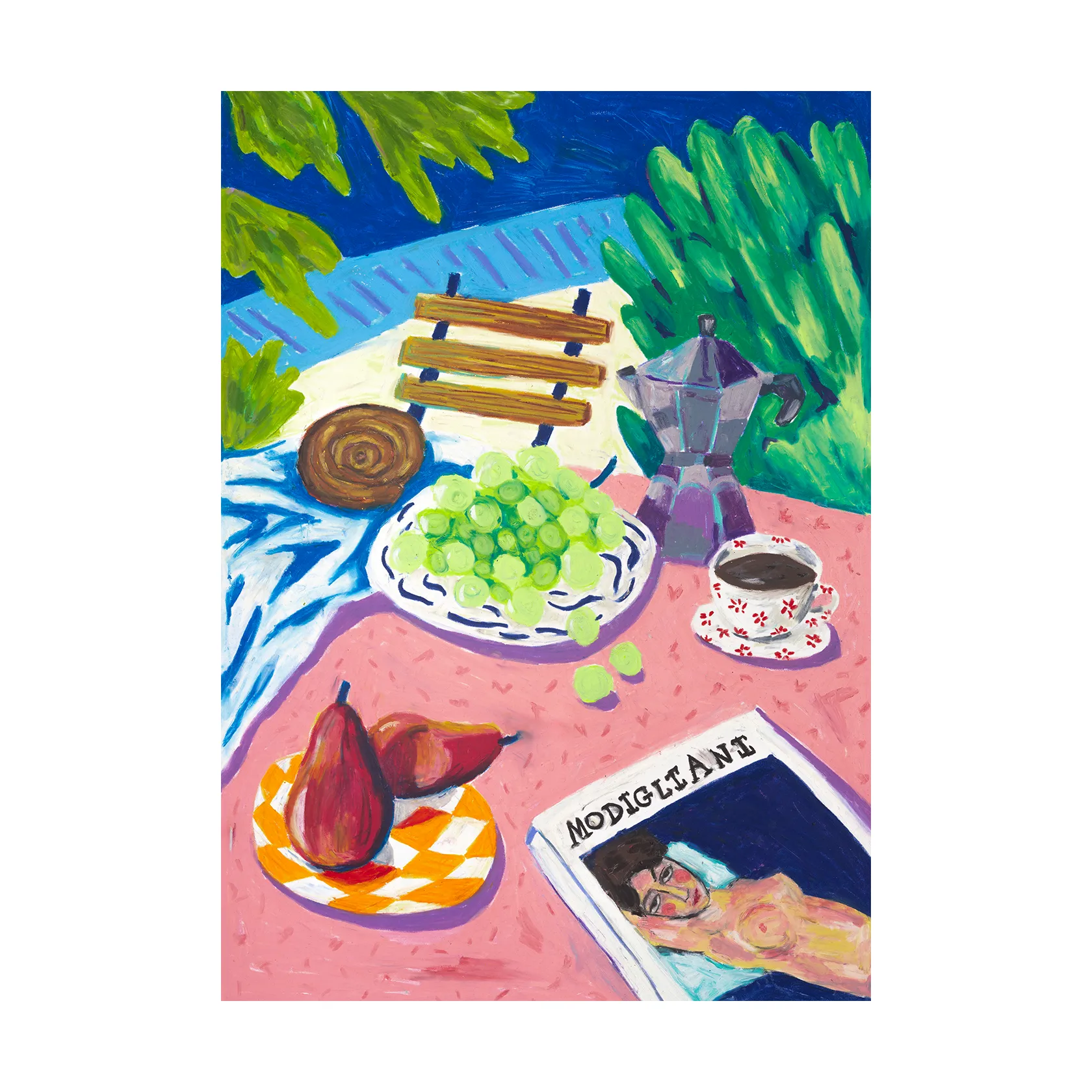 Póster Modigliani in the Garden, 50x70 cm Paper Collective