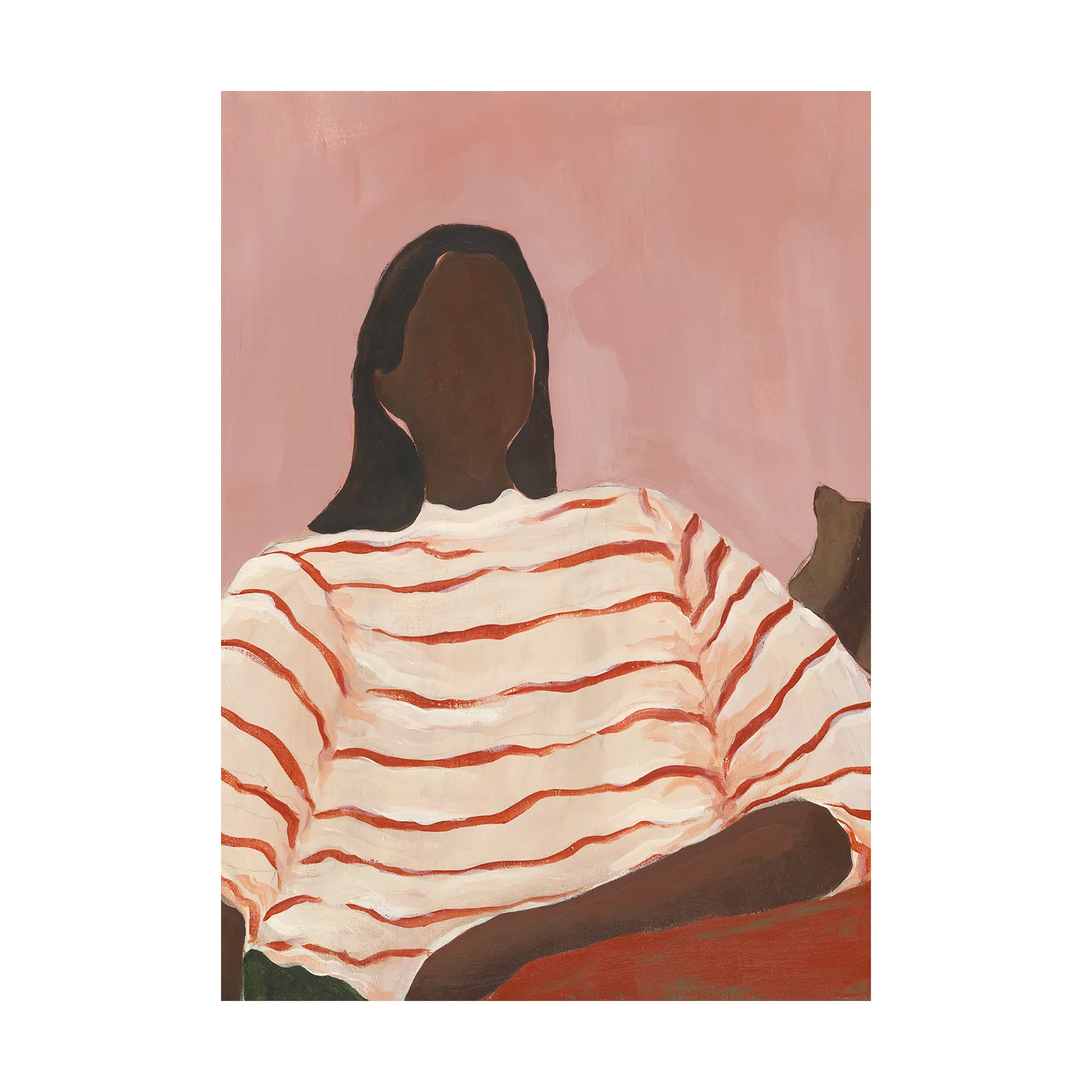 Póster Red Stripes, 50x70 cm Paper Collective