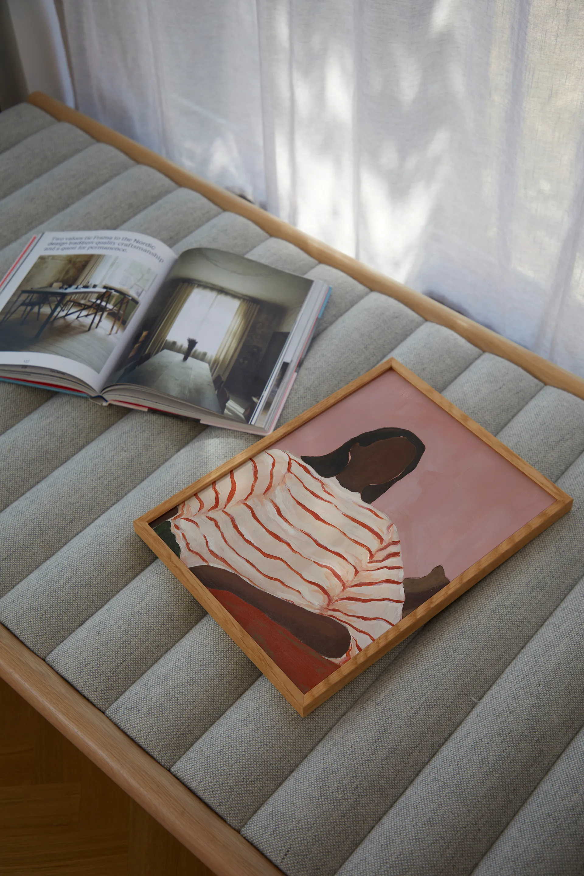 Póster Red Stripes, 50x70 cm Paper Collective