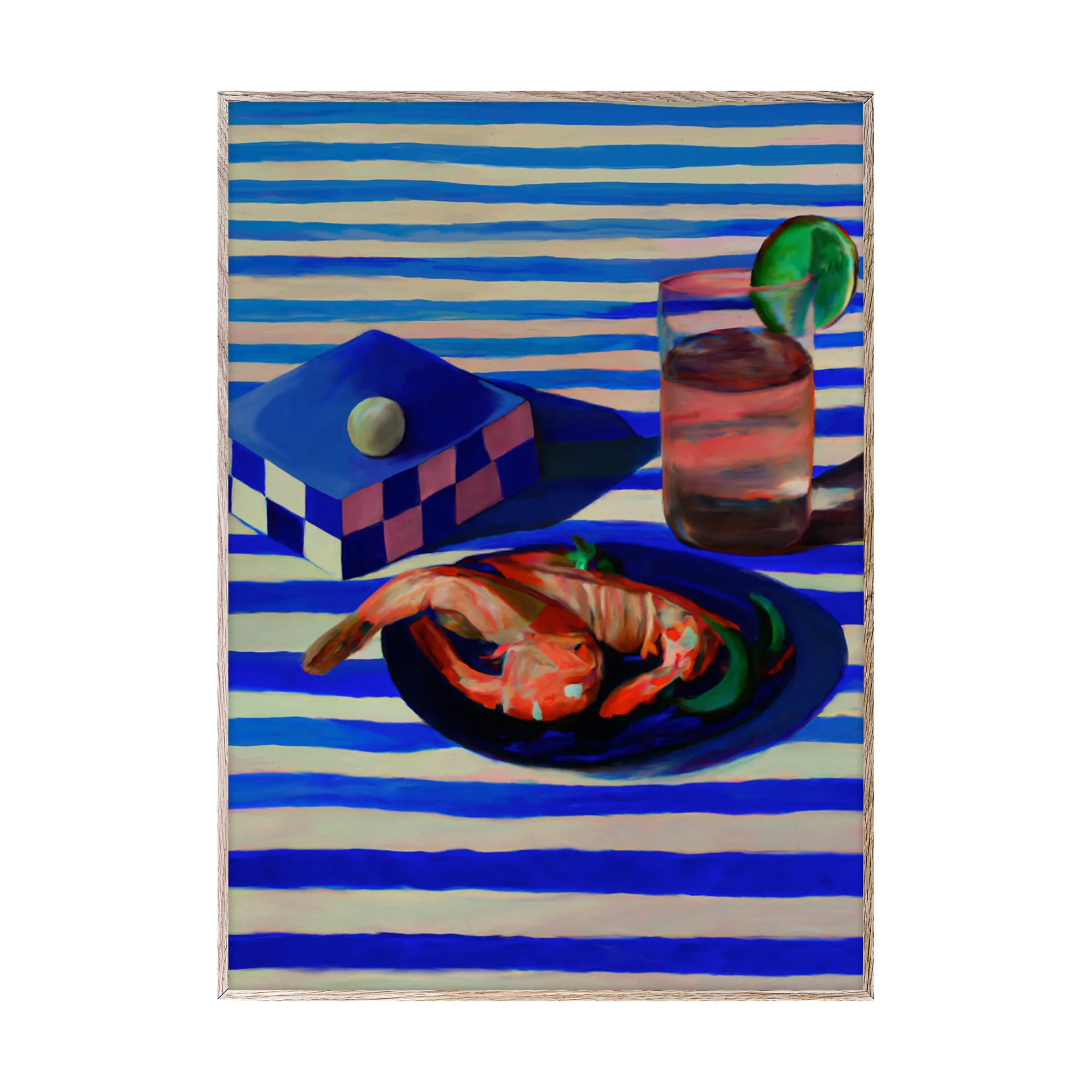 Póster Shrimp & Stripes, 50x70 cm Paper Collective