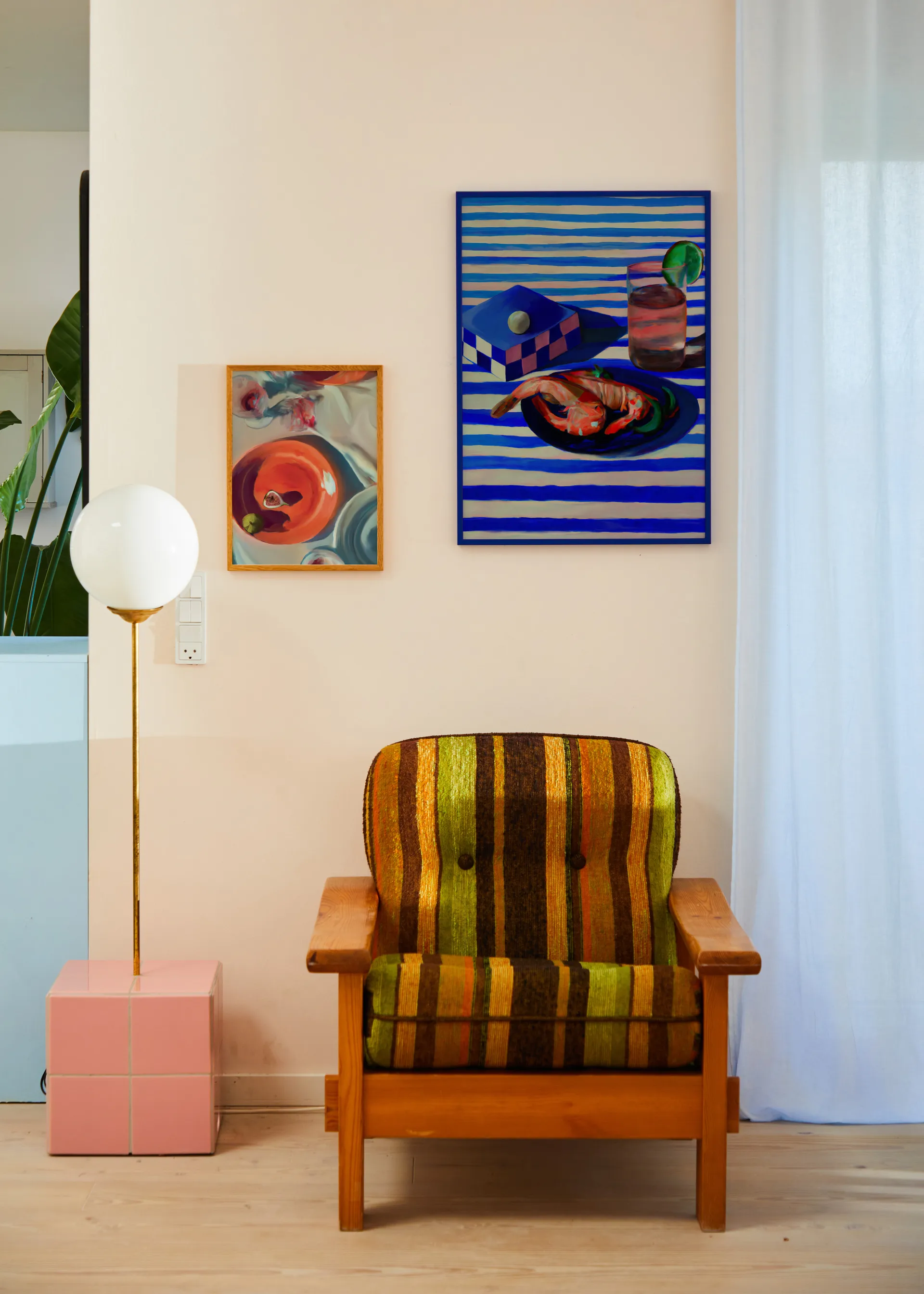 Póster Shrimp & Stripes, 50x70 cm Paper Collective