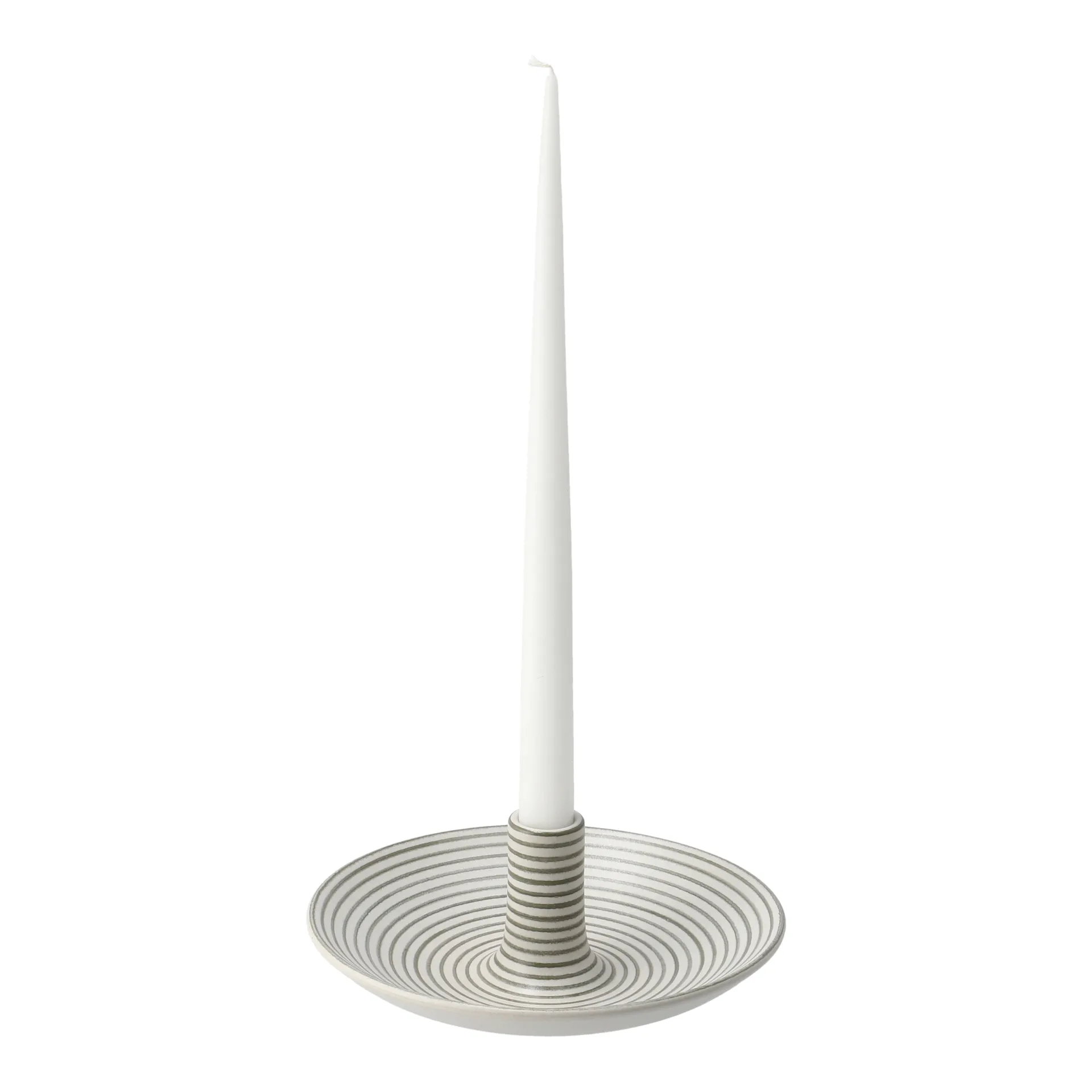 Candelabro Linje, pequeño, Blanco-cáñamo Paradisverkstaden