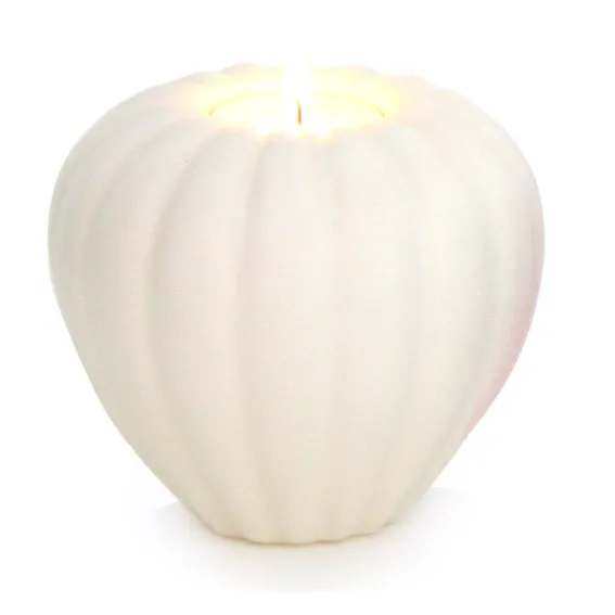 Portavelas Fröhus alta, blanco, blanco Paradisverkstaden