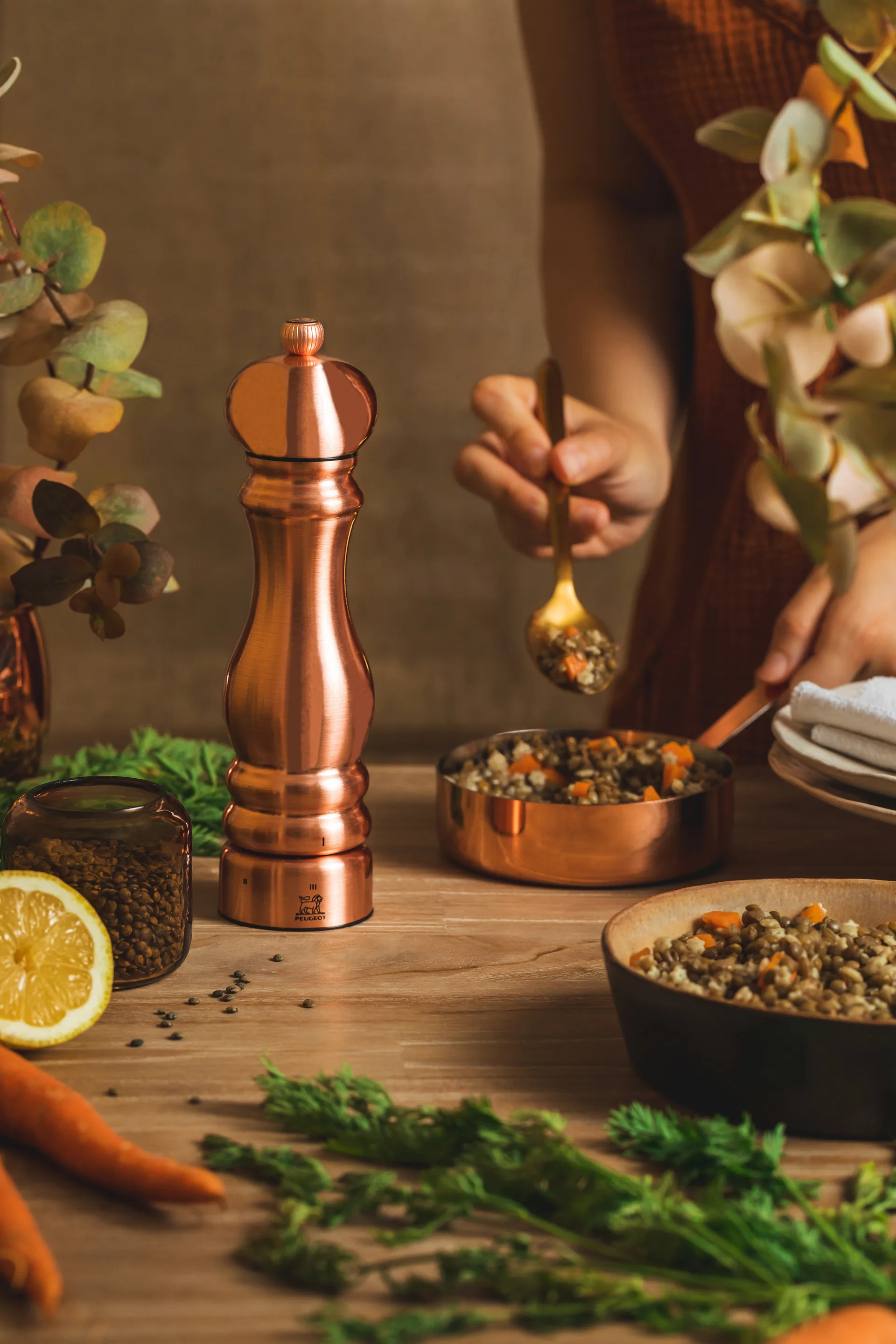Molinillo de sal Paris Chef 22 cm, Copper electroplating Peugeot
