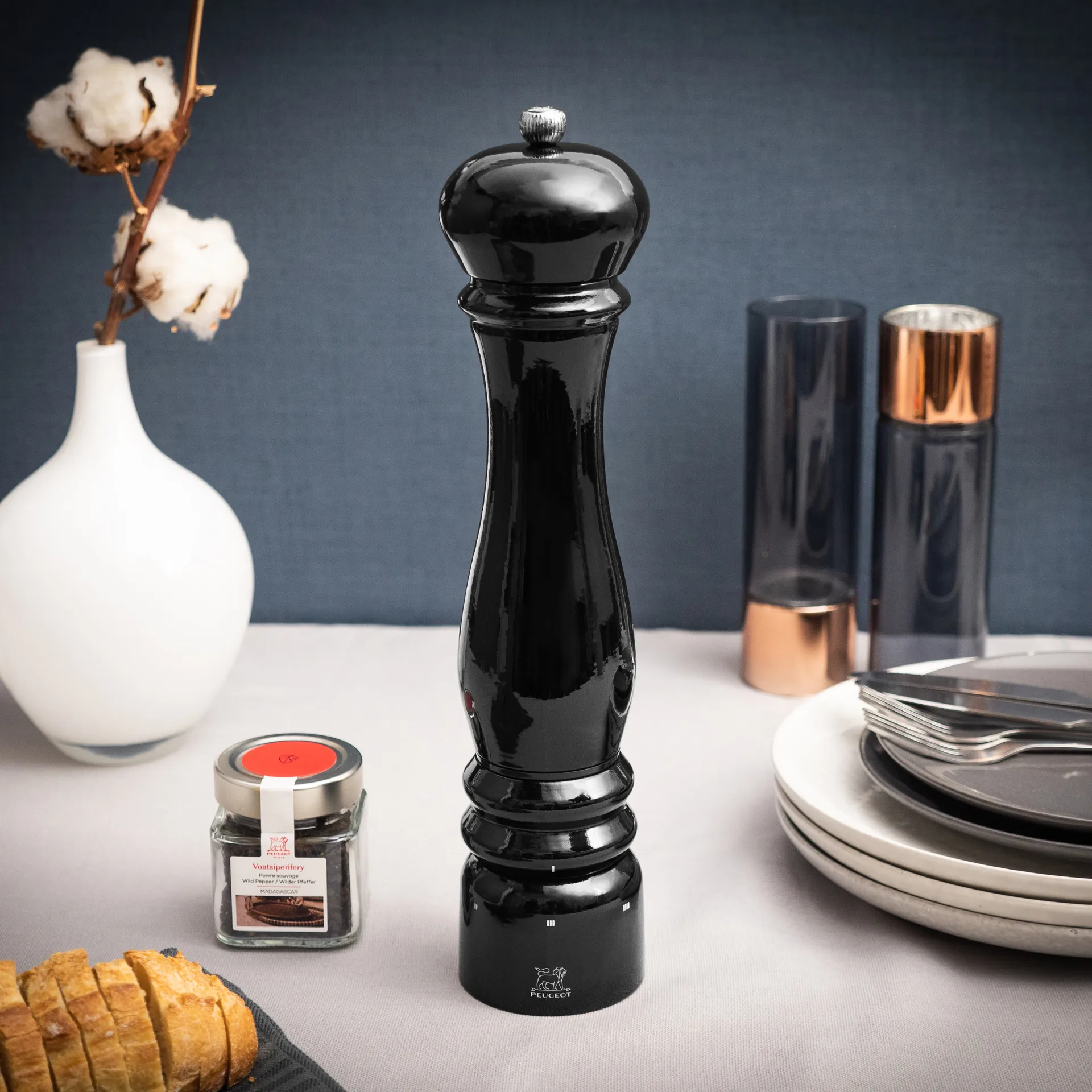 Molinillo de sal Paris elektrisk 34 cm, negro Peugeot