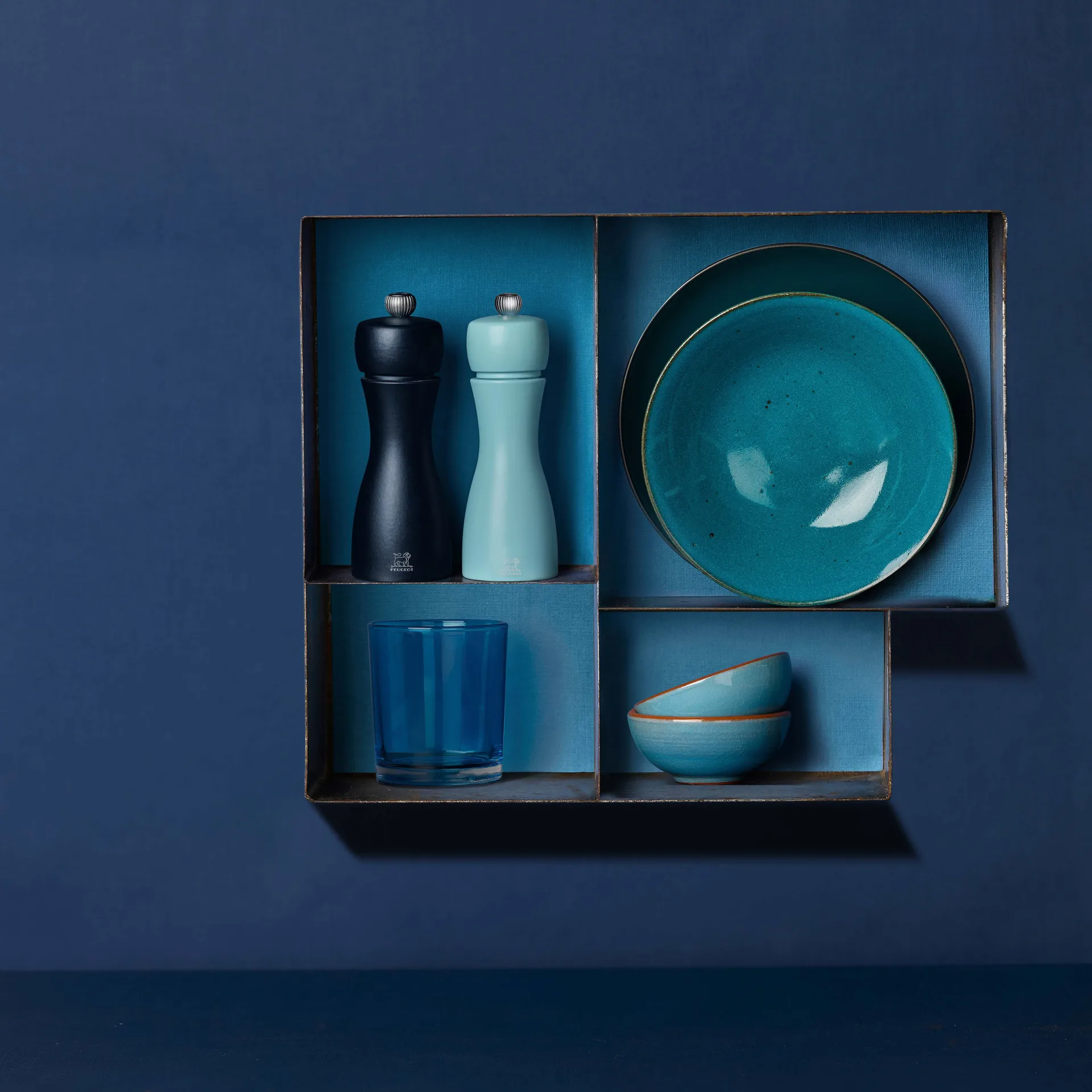 Molinillo de sal y pimienta Tahiti set Air 15 cm, Night & azur Peugeot