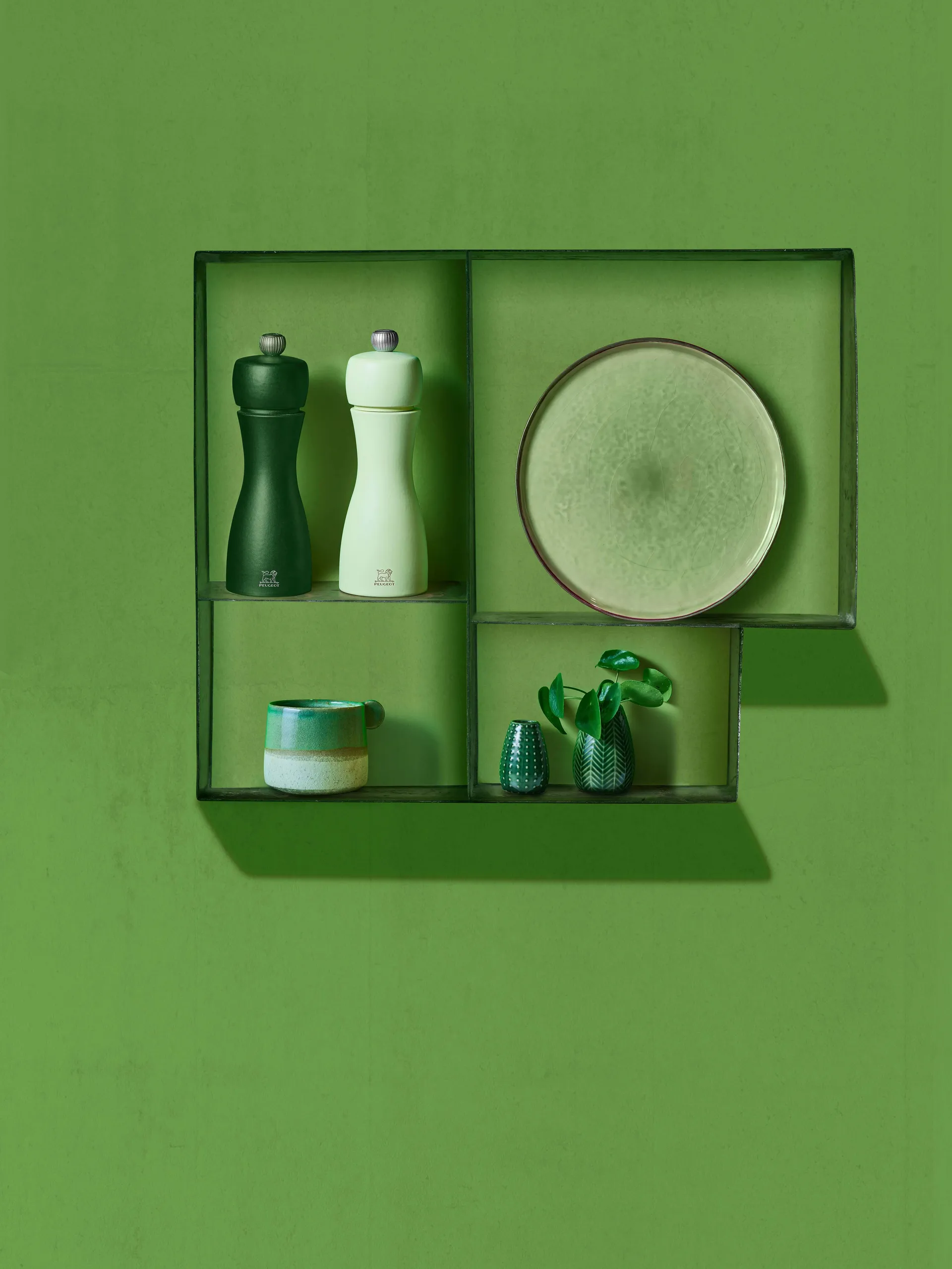 Molinillo de sal y pimienta Tahiti set Water 15 cm, Moss & menta Peugeot