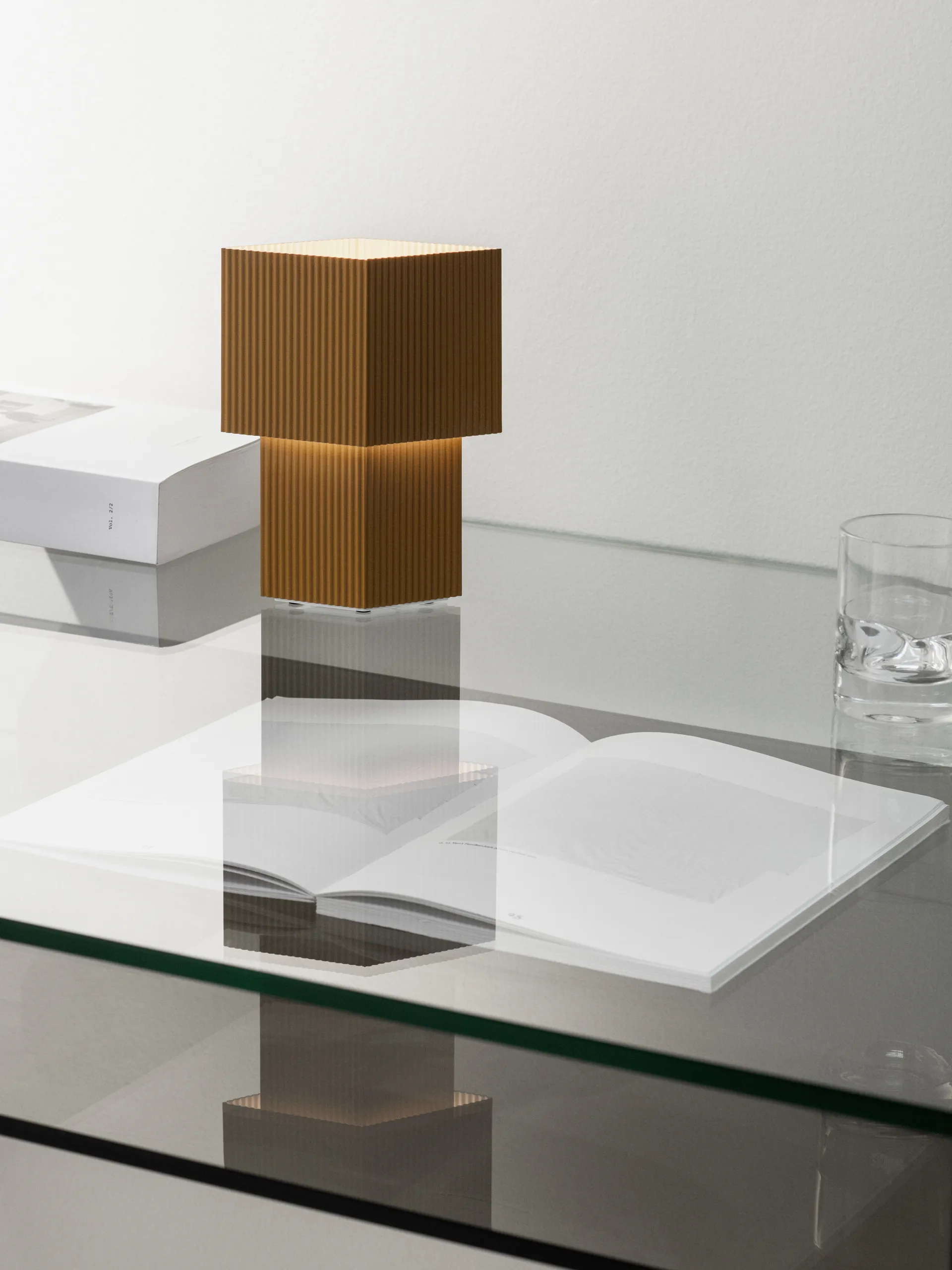 Lámpara de mesa portable Romb Mini 19 cm, Cumin Pholc