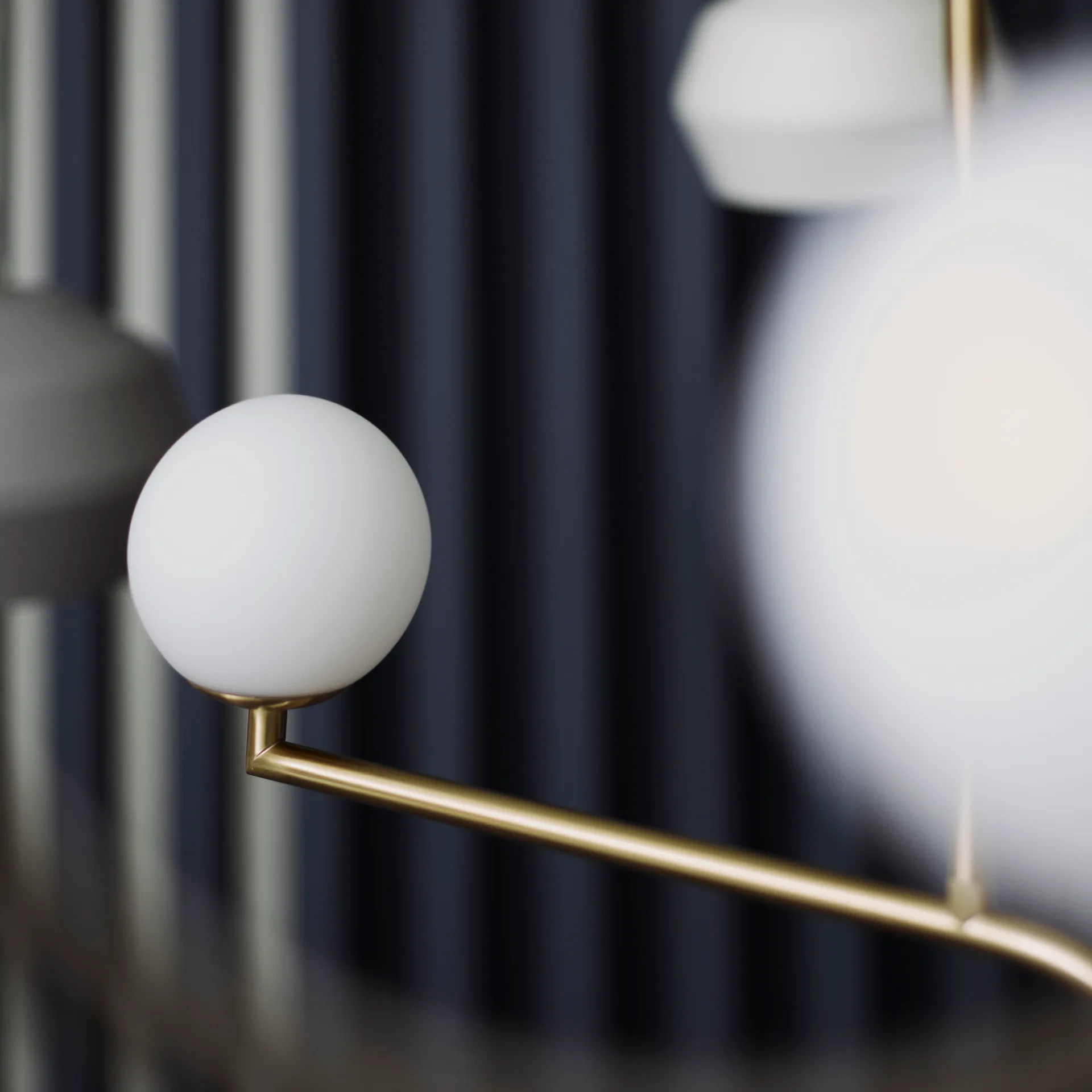 Lámpara de techo Mobil 70, latón Pholc