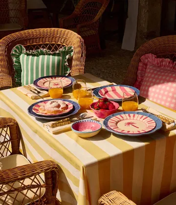 Breton mantel de mesa - Yellow, 250x150 cm - Pick a Poppy