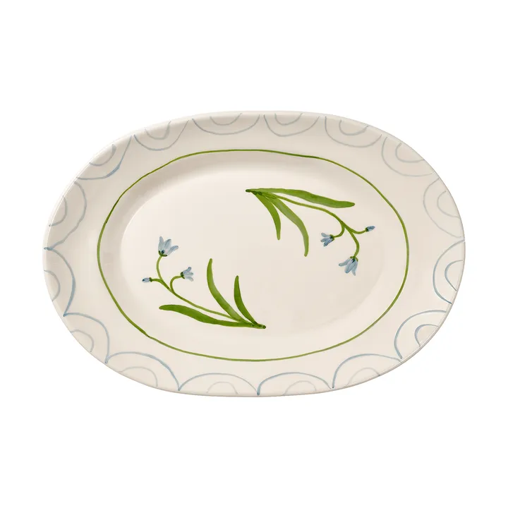 Cottage flower Blue Bell fuente para servir - Light Blue, 38,5 cm - Pick a Poppy