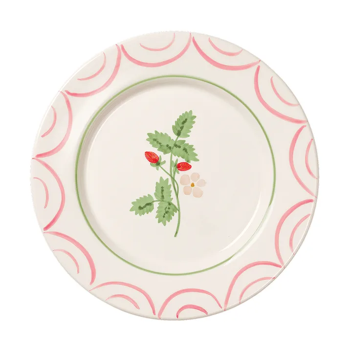 Cottage flower Wild Strawberry plato - Rojo, 28 cm - Pick a Poppy