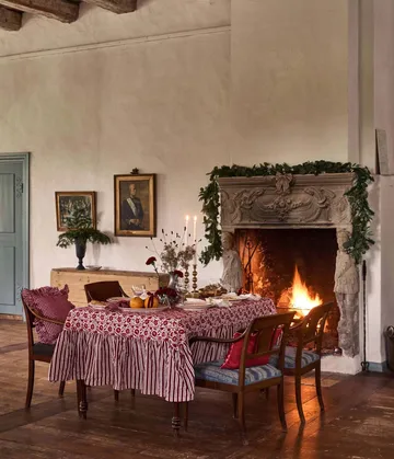 Damson mantel de mesa - Burgundy, 250x150 cm - Pick a Poppy