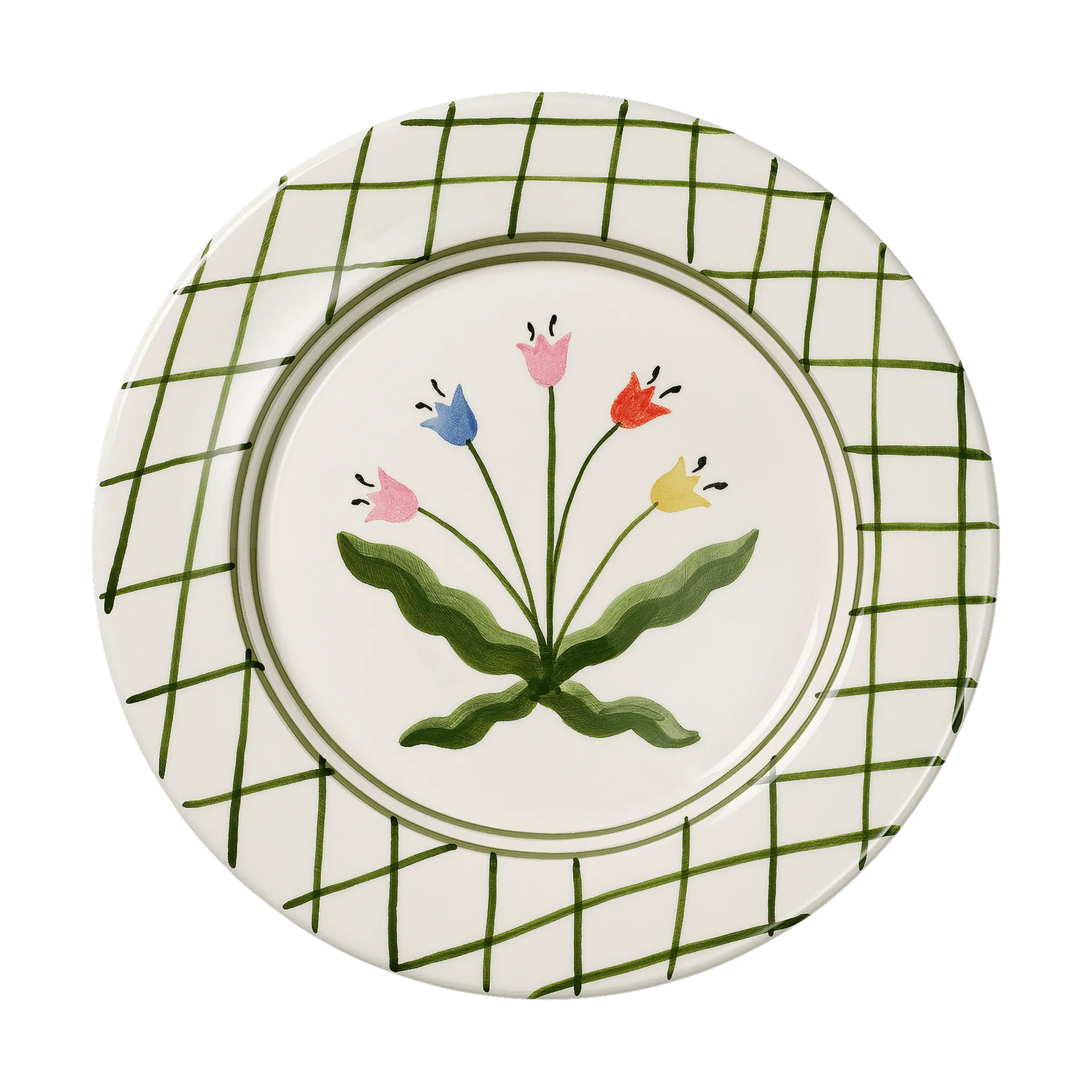 Madelen Möllard Tulip plato, verde, 28 cm Pick a Poppy