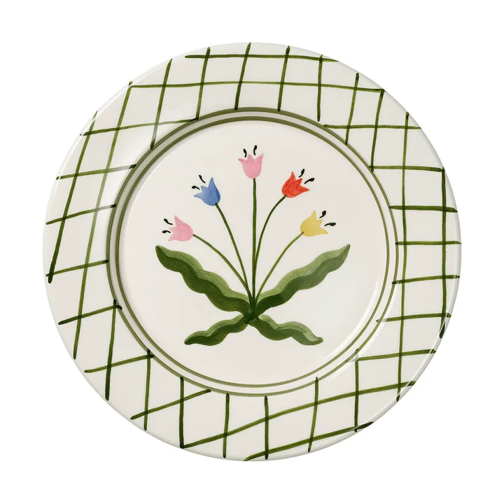 Madelen Möllard Tulip plato - verde, 28 cm - Pick a Poppy
