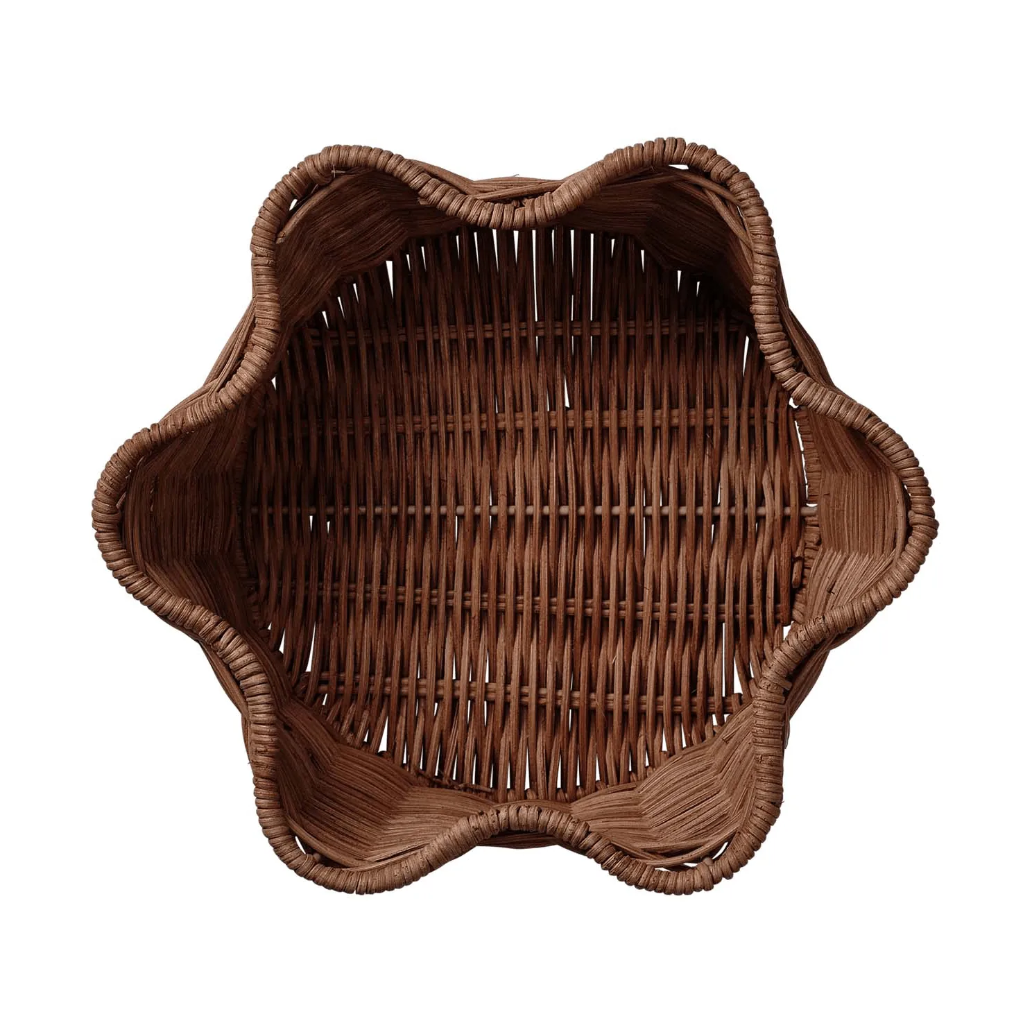 Rattan Round cesta, marrón oscuro, 23 cm Pick a Poppy