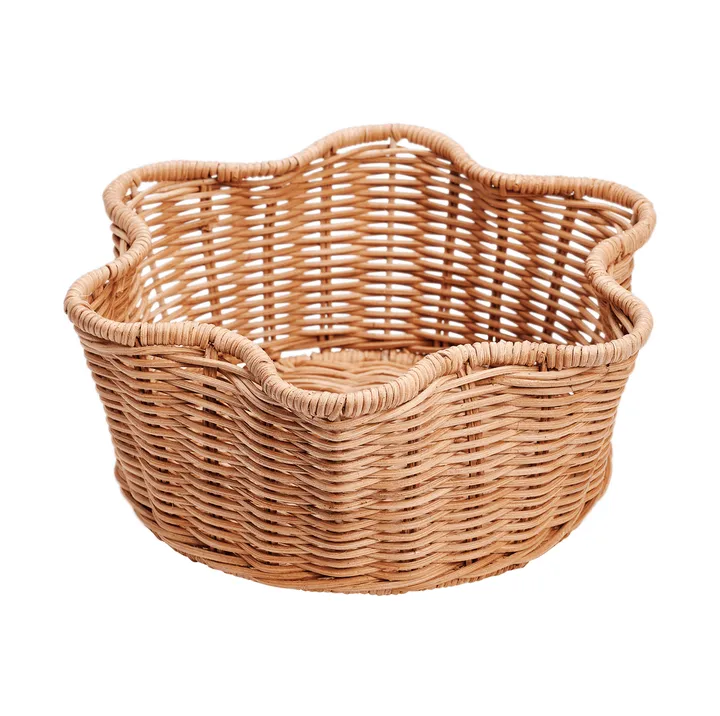 Rattan Round cesta - natural, 23 cm - Pick a Poppy