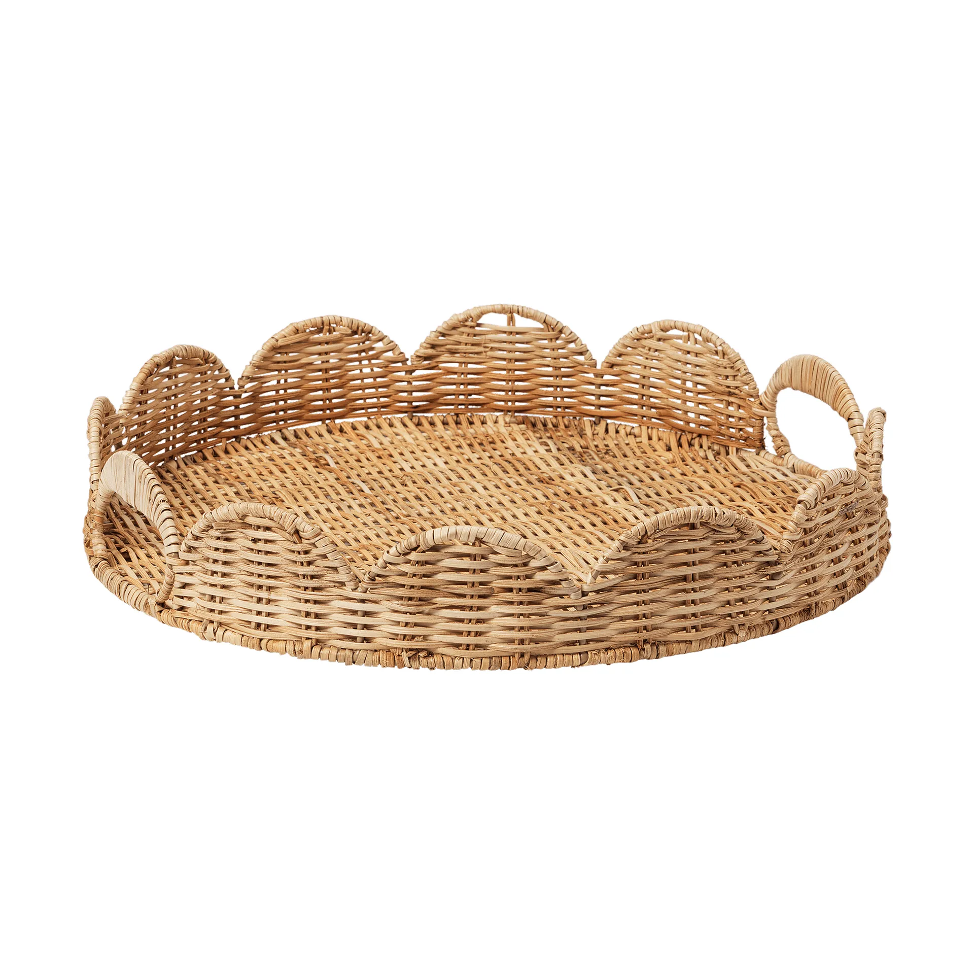 Round Scallop bandeja, Natural, 40 cm Pick a Poppy