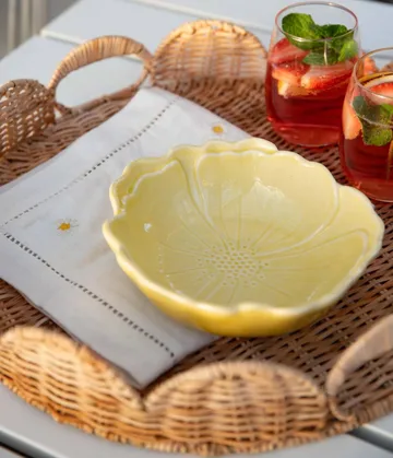 Round Scallop bandeja - Natural, 40 cm - Pick a Poppy