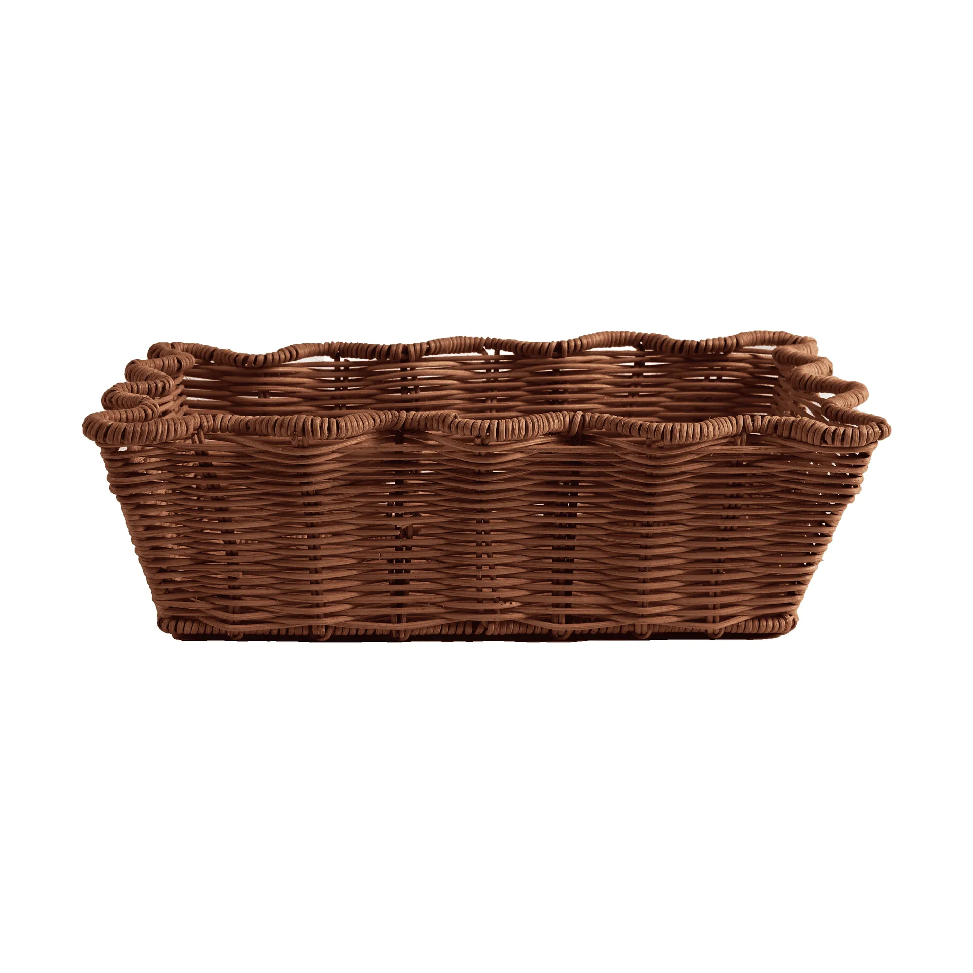 Scallop Rattan cesta, marrón oscuro, 20x30 cm Pick a Poppy