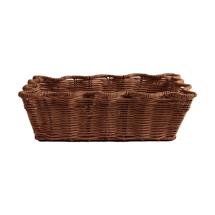 Scallop Rattan cesta - marrón oscuro, 20x30 cm - Pick a Poppy