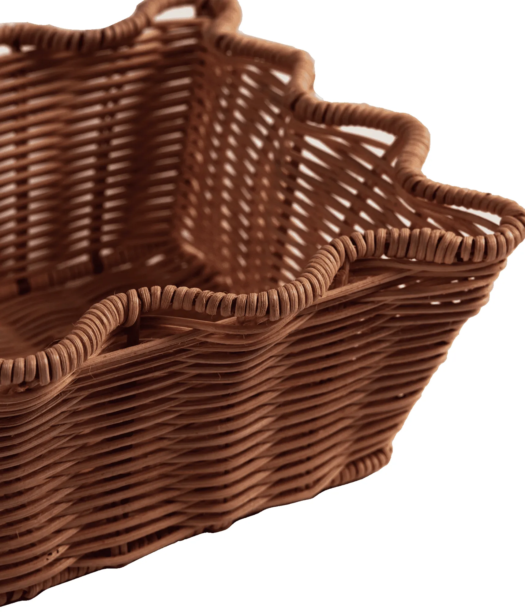 Scallop Rattan cesta, marrón oscuro, 20x30 cm Pick a Poppy