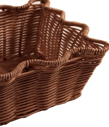 Scallop Rattan cesta - marrón oscuro, 20x30 cm - Pick a Poppy