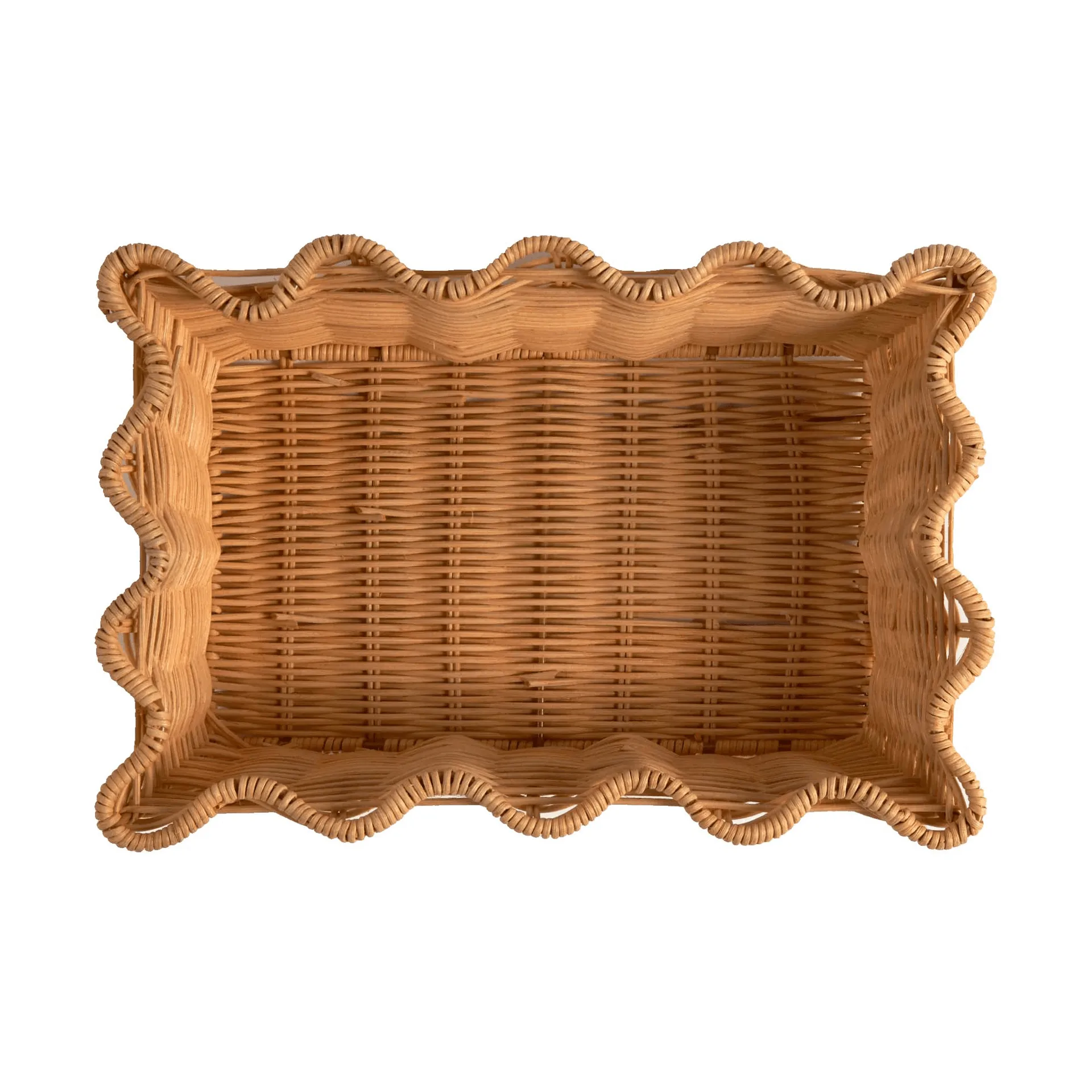 Scallop Rattan cesta, Natural, 20x30 cm Pick a Poppy