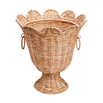 Scallop Rattan jarrón - Natural, 30x31 cm - Pick a Poppy