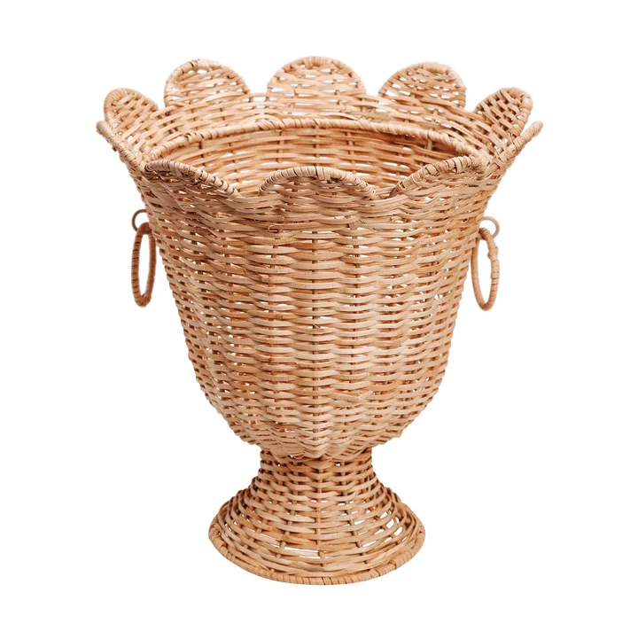 Scallop Rattan jarrón - Natural, 30x31 cm - Pick a Poppy