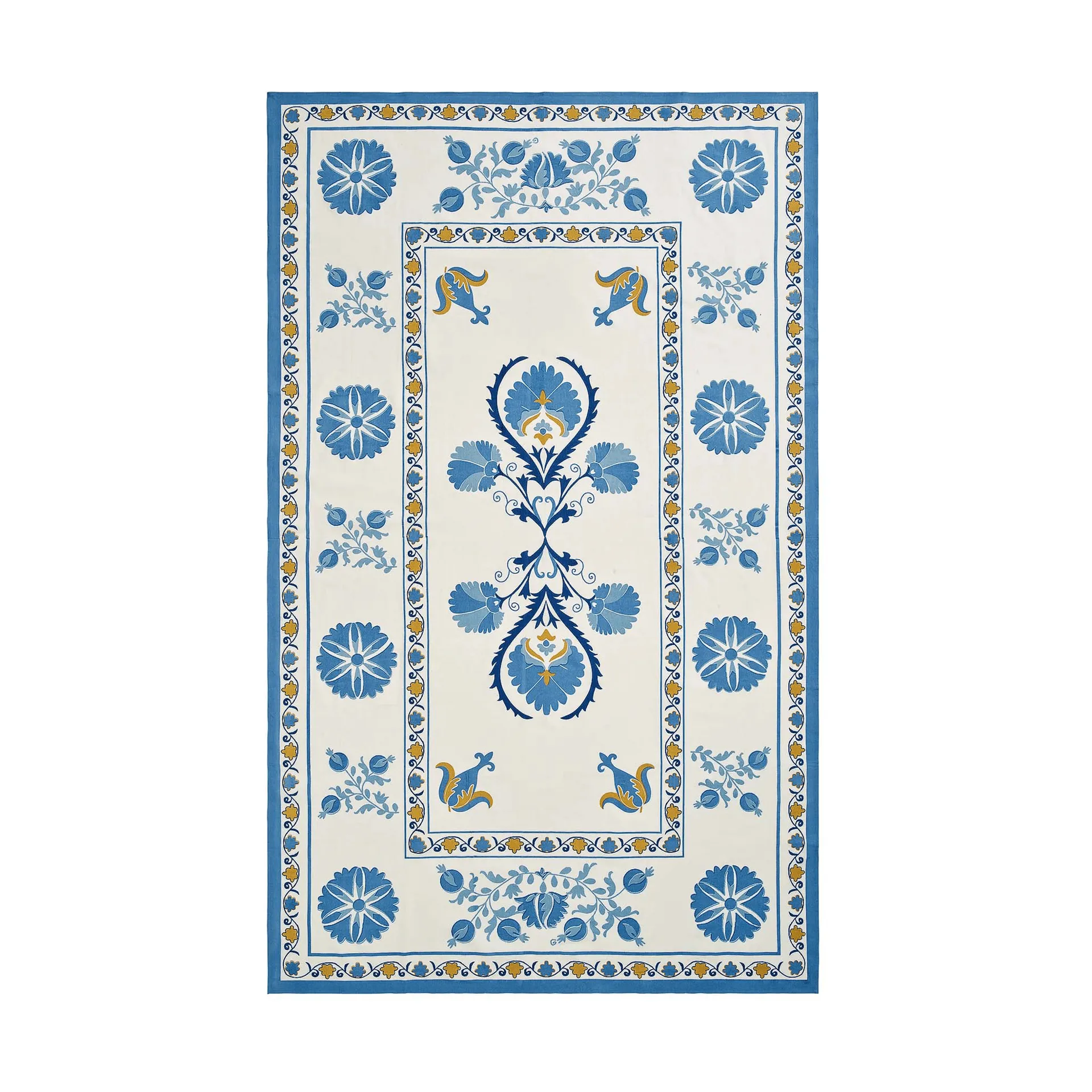 Suzani mantel de mesa, Blue, 350x150 cm Pick a Poppy