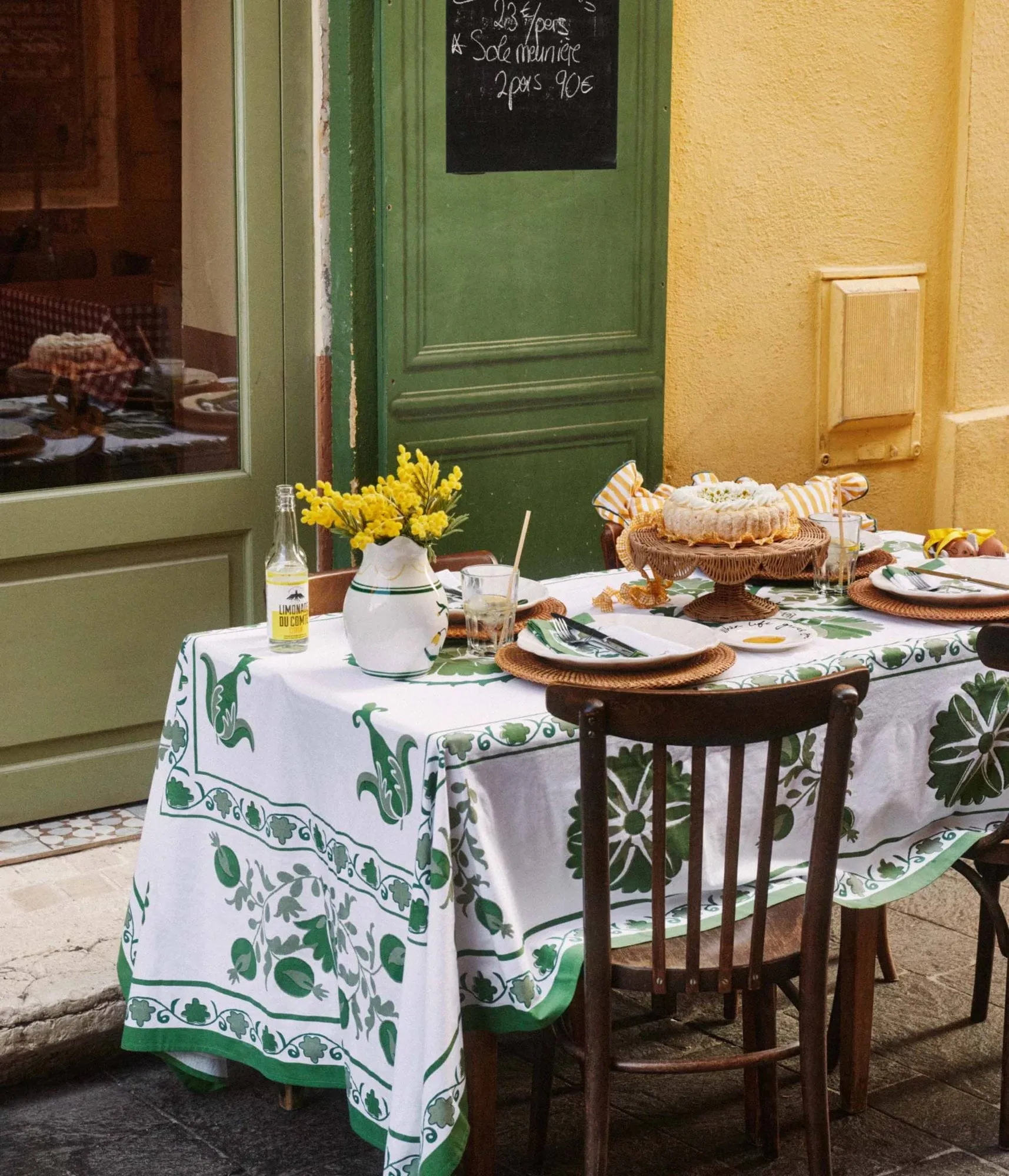 Suzani mantel de mesa, Green, 250x150 cm Pick a Poppy