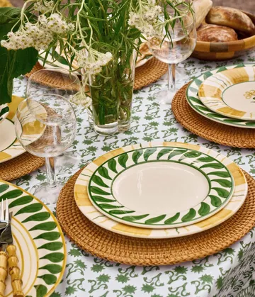 Swirl plato de ensalada - Verde, 22 cm - Pick a Poppy