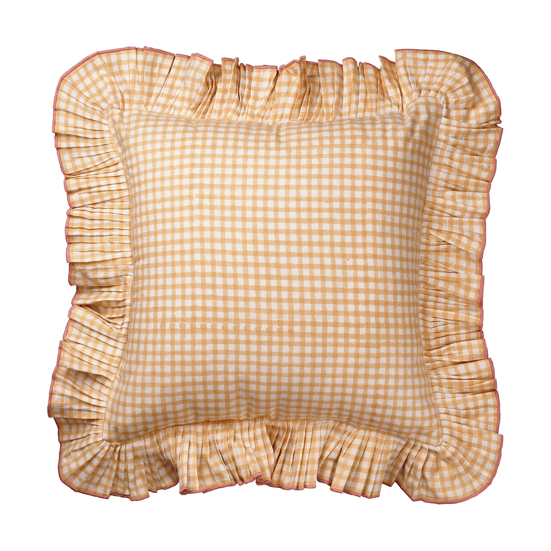 Vichy funda de cojín, Amarillo claro, 40x40 cm Pick a Poppy