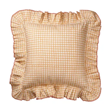 Vichy funda de cojín - Amarillo claro, 40x40 cm - Pick a Poppy