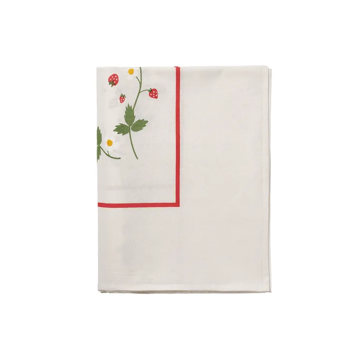 Wild Strawberry mantel de mesa - Red, 250x150 cm - Pick a Poppy