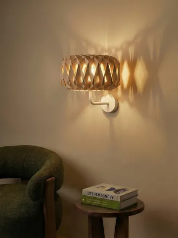 Aplique de pared Signature 25 - Abedul, Ø28 × 15,5 cm - Pilke