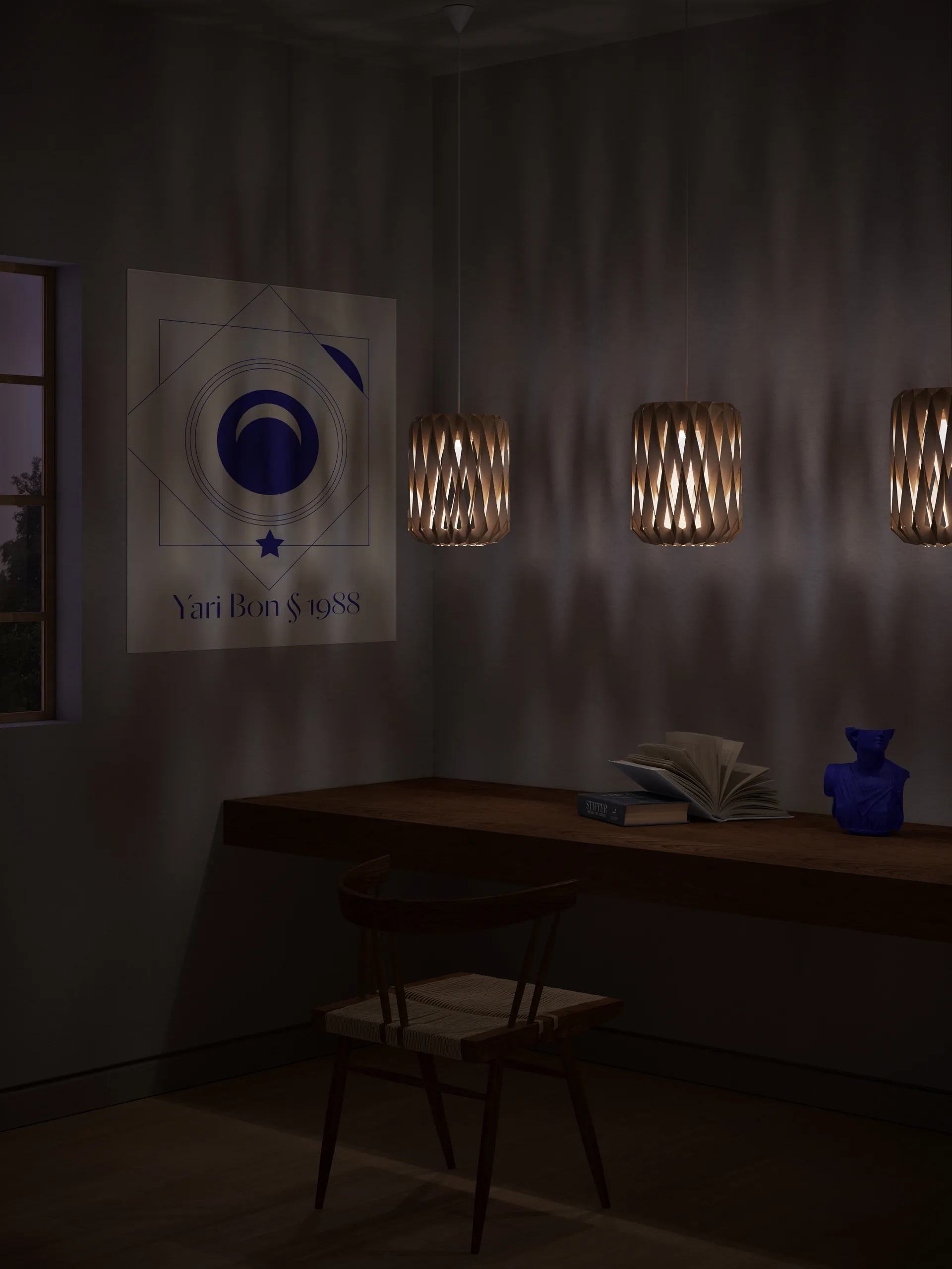 Lámpara colgante Pilke Signature Ø18 cm, Abedul Pilke