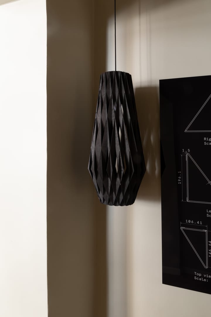 Lámpara colgante Pilke Signature 30/70 cm, Negro Pilke