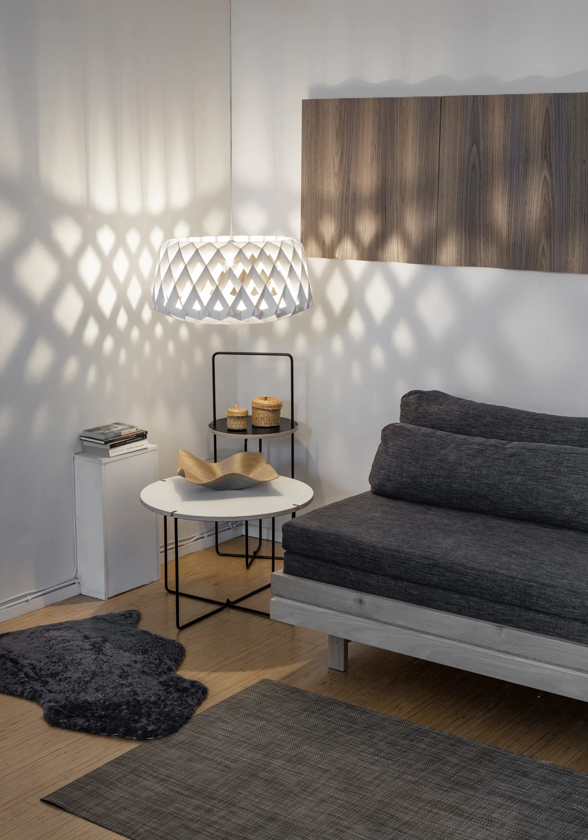 Lámpara colgante Pilke Signature Ø60 cm, blanco Pilke