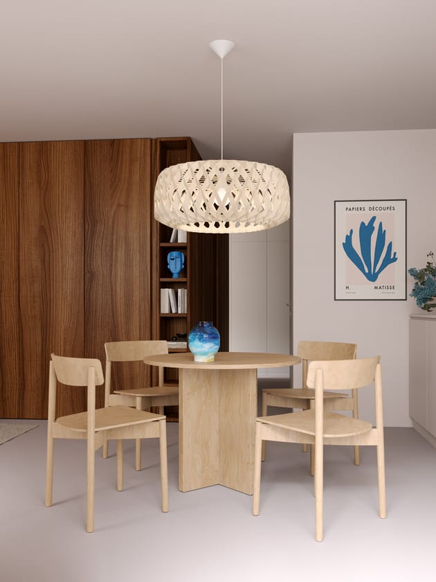 Lámpara colgante Pilke Signature Ø80 cm, Abedul Pilke