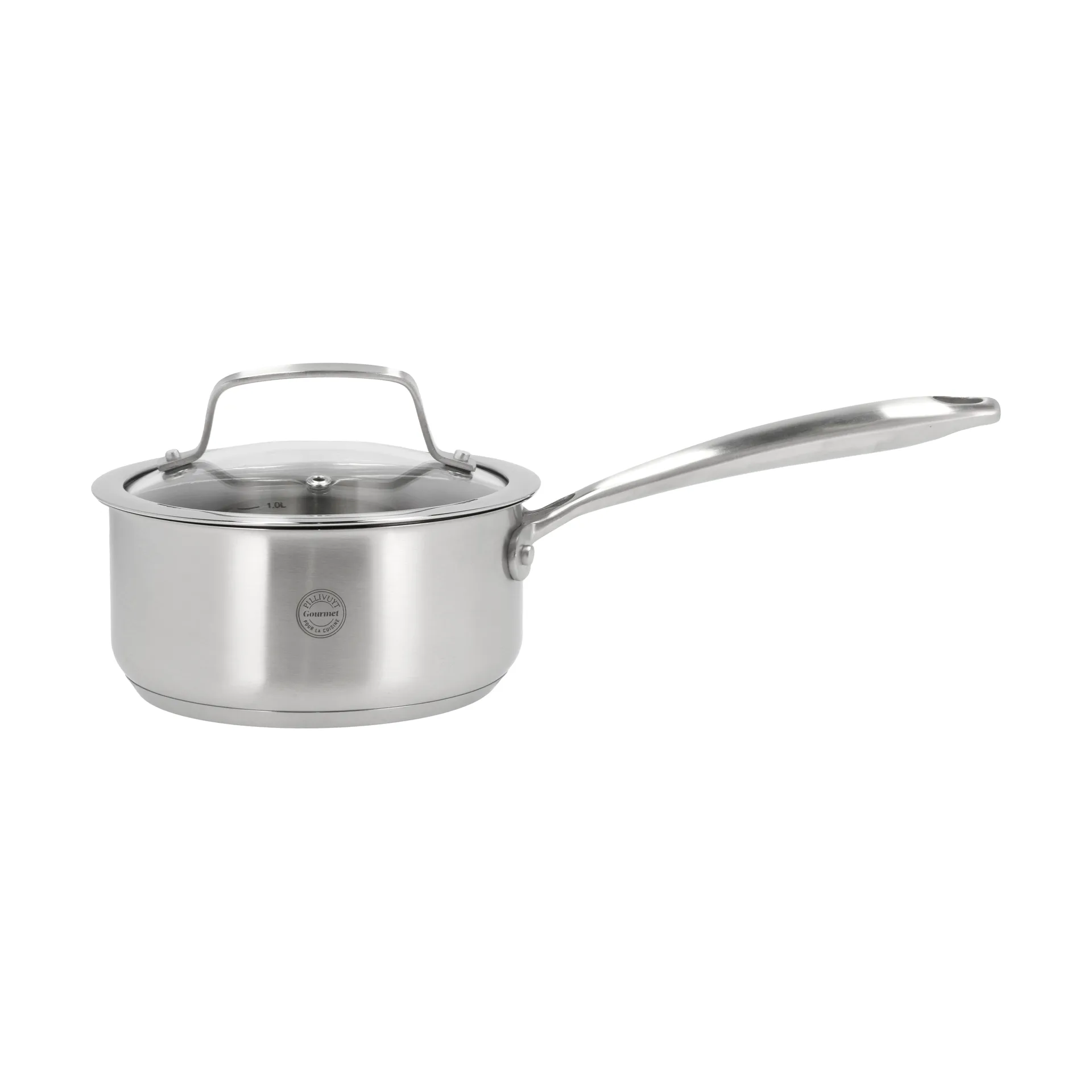 Cacerola con tapa de vidrio Roya 1,5 l, Acero inoxidable Pillivuyt