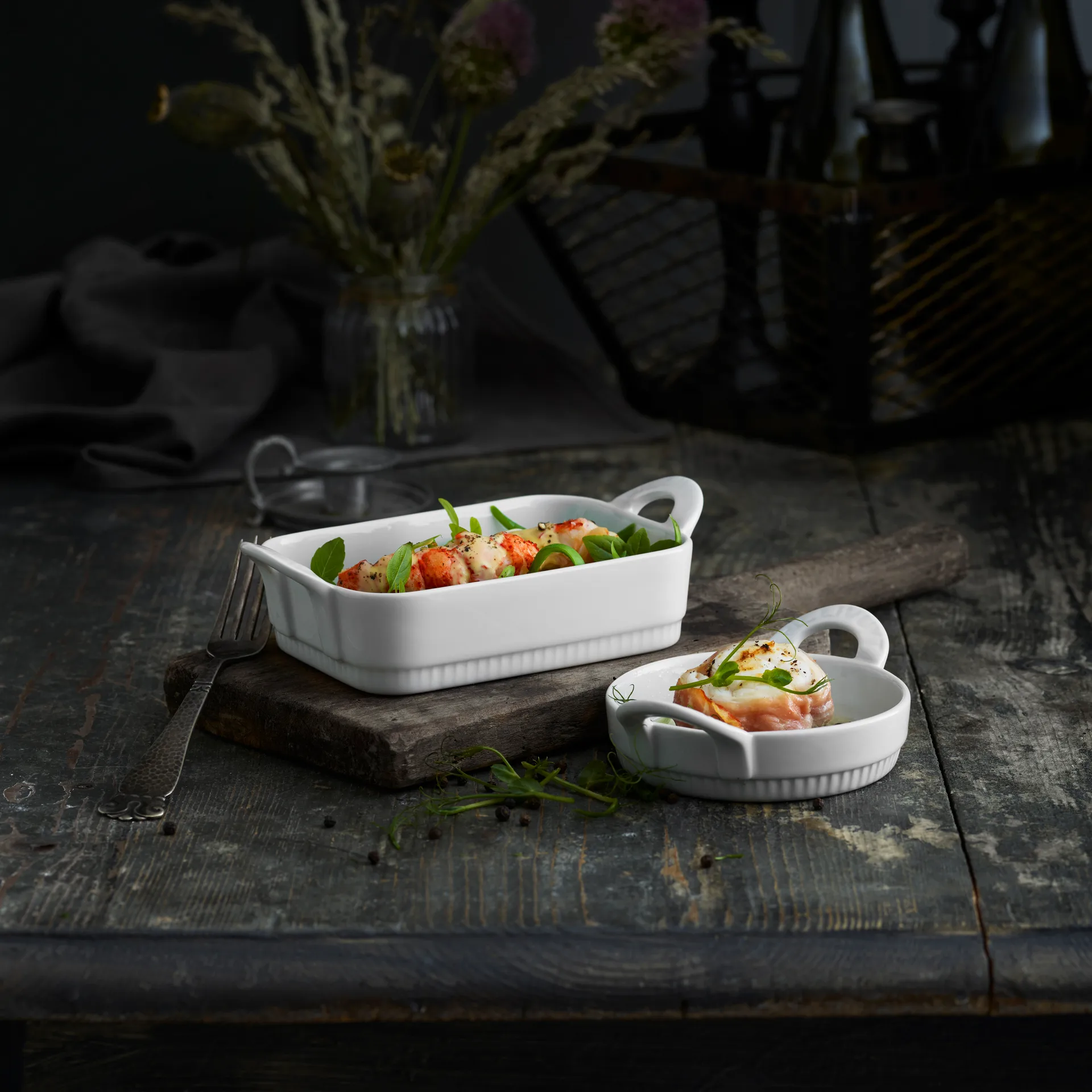 Fuente de servir con asas Toulouse rectangular, pequeña Pillivuyt