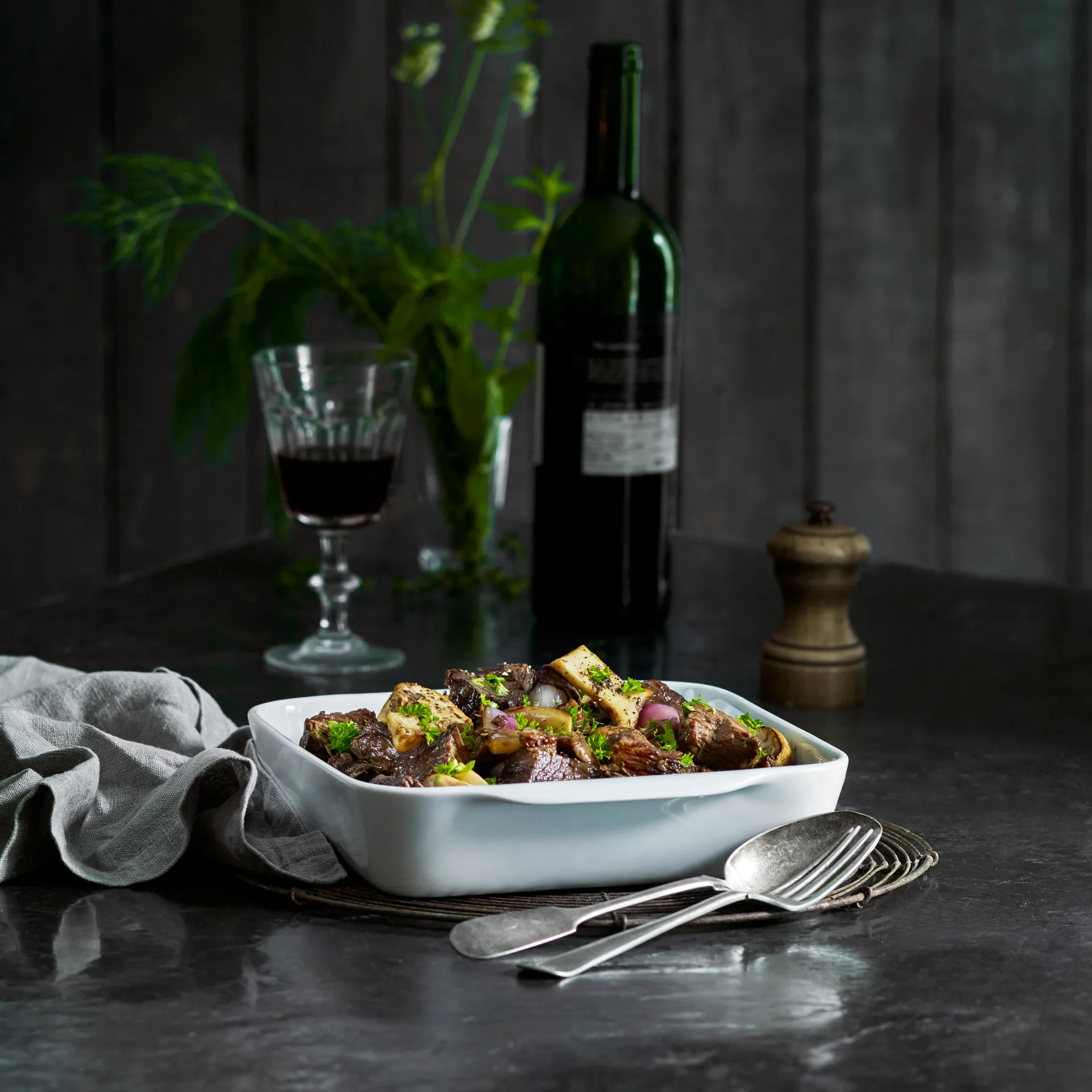 Fuente de servir cuadrada Pillivuyt, blanco, 17x17 cm Pillivuyt