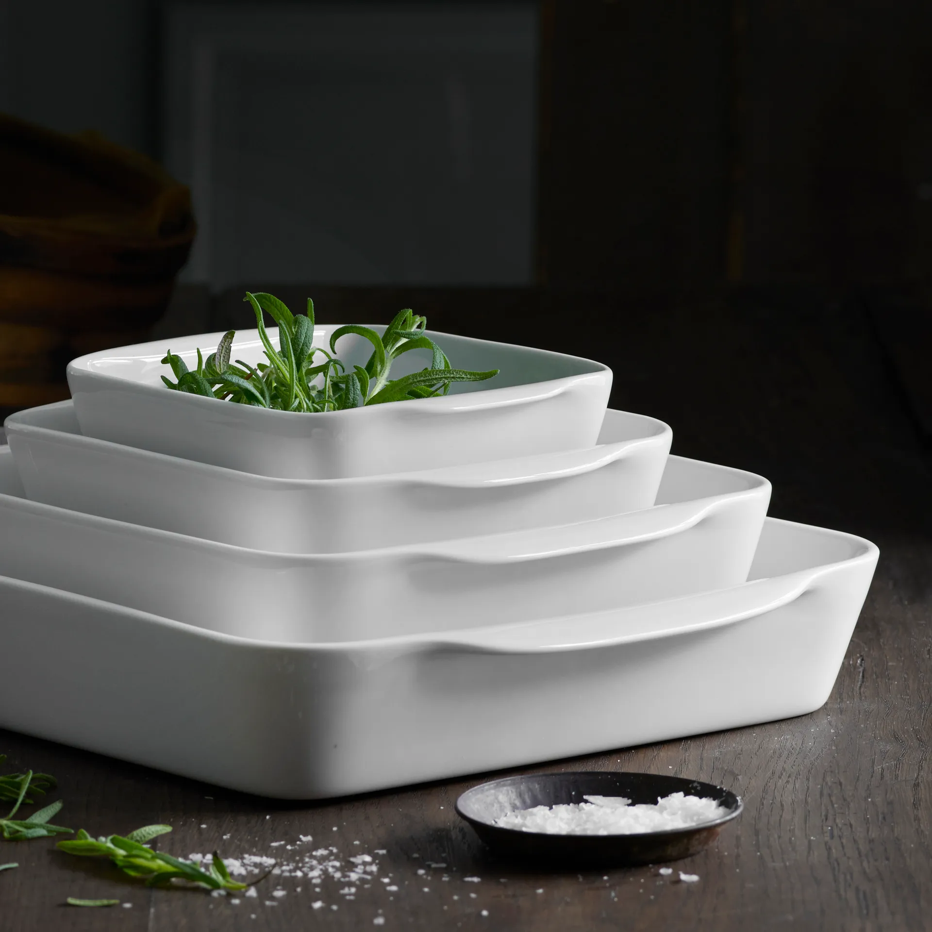 Fuente de servir cuadrada Pillivuyt, blanco, 22x22 cm Pillivuyt